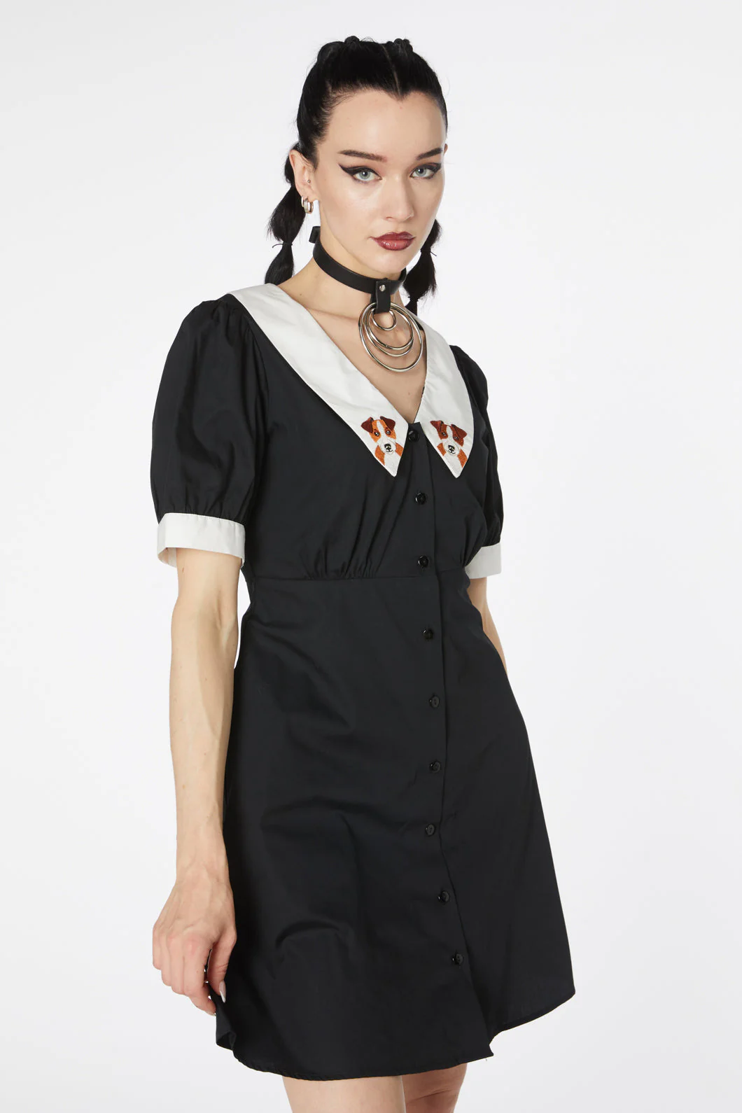 Puppy Embroidery Dress - Olabens