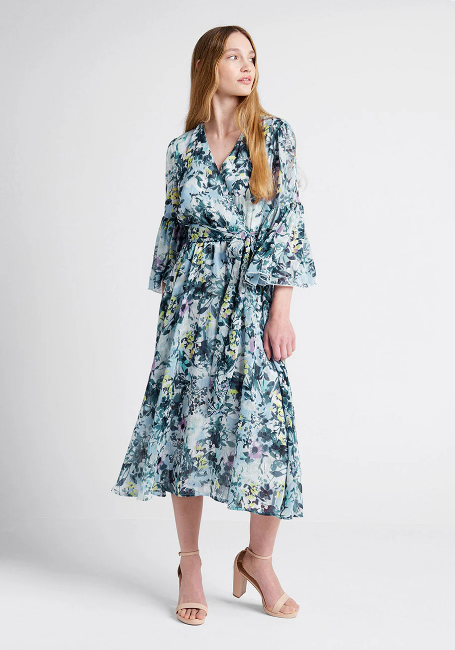 Flurry of Florals Midi Dress - Olabens
