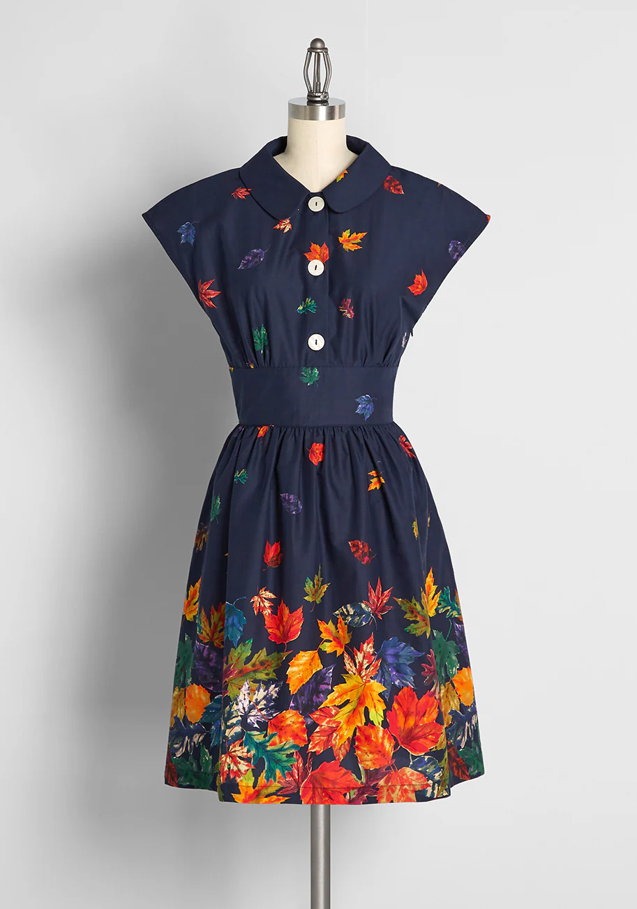 Can't Be-leaf I'm Fallin' For You Fit and Flare Dress - Olabens