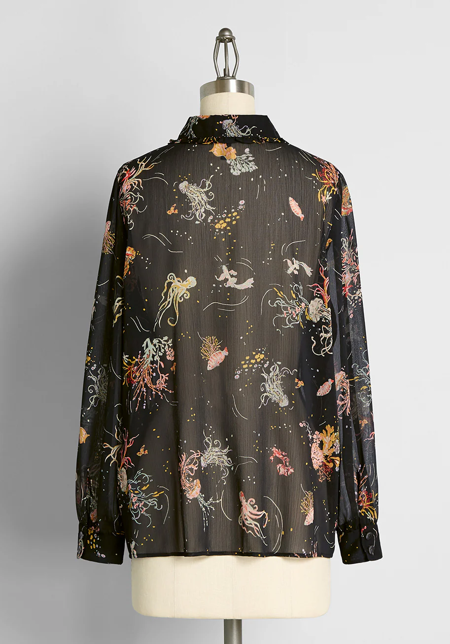 Layer of Allure Button-Up Blouse - Olabens