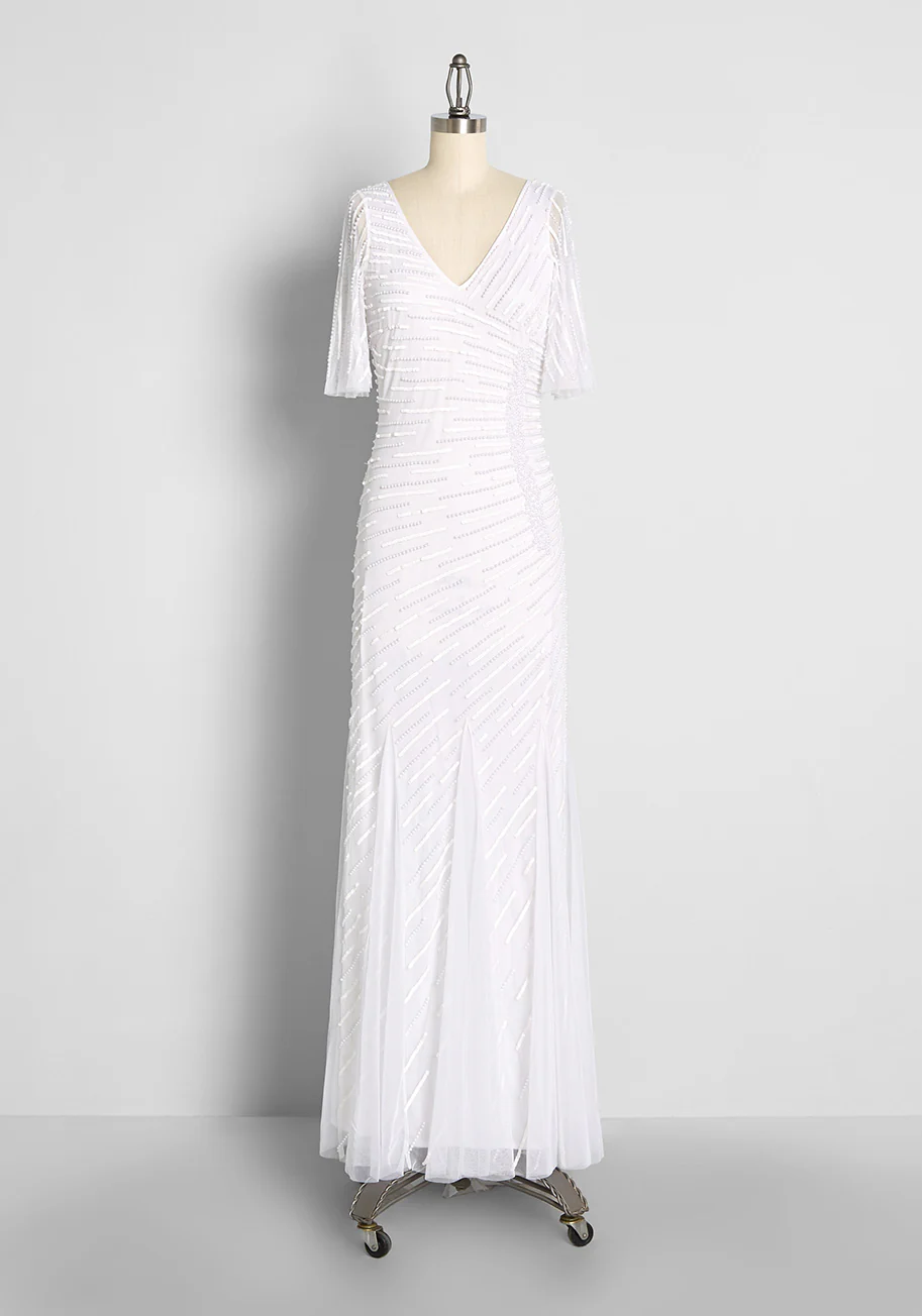 Breathtaking Beadwork Maxi Dress - Olabens