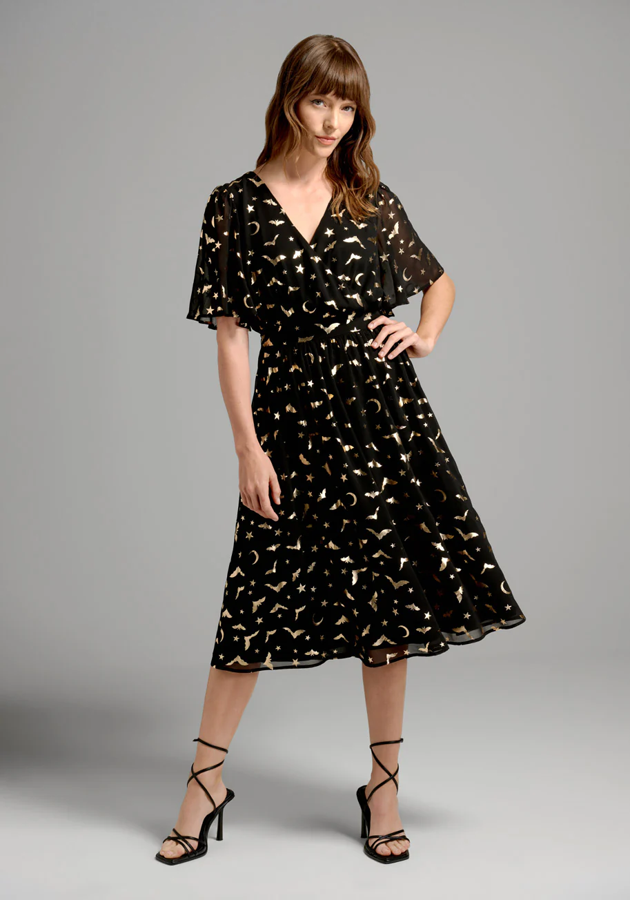 Fluttering Wings Midi Dress - Olabens