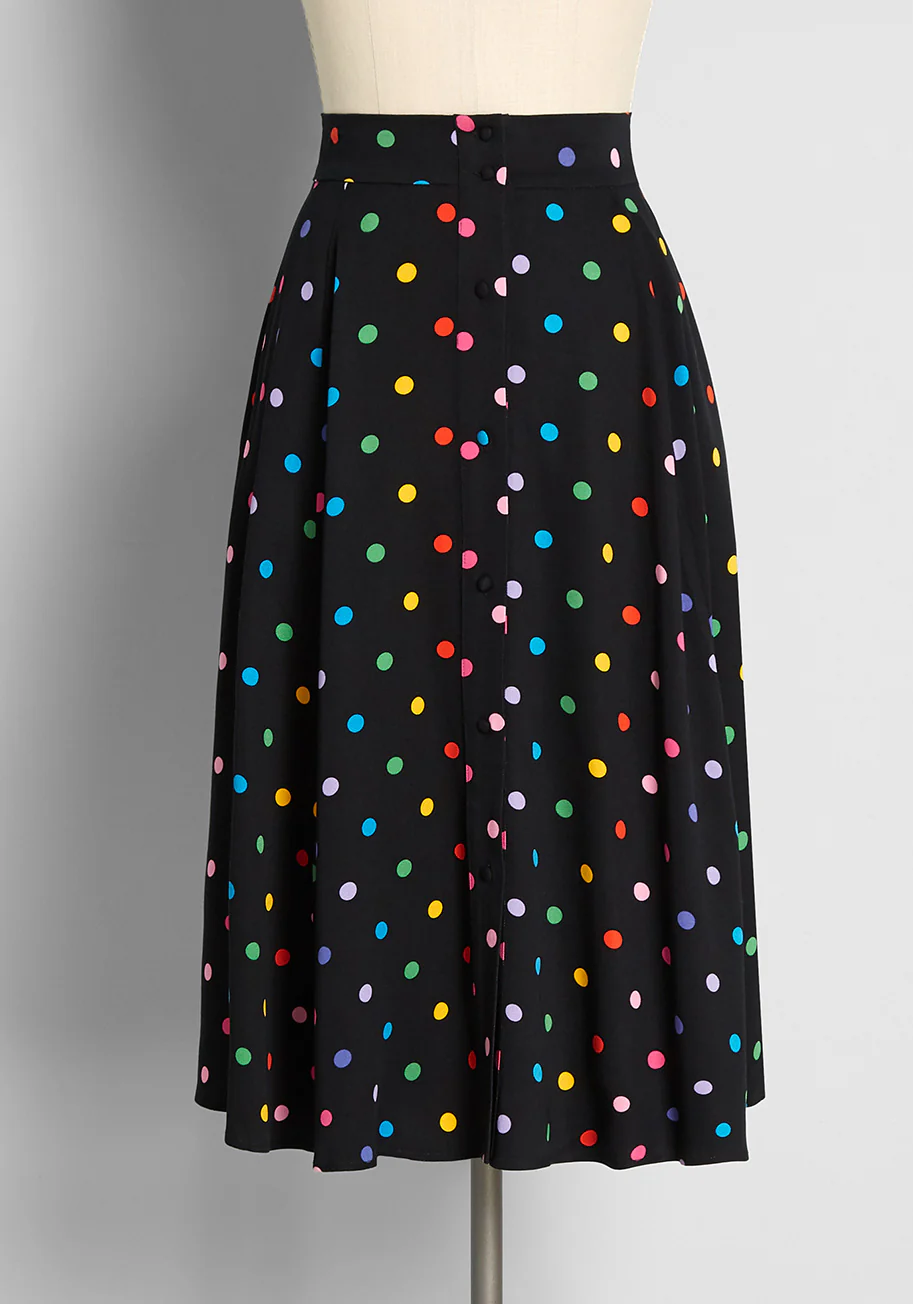 Rainbow Revival Midi Skirt - Olabens
