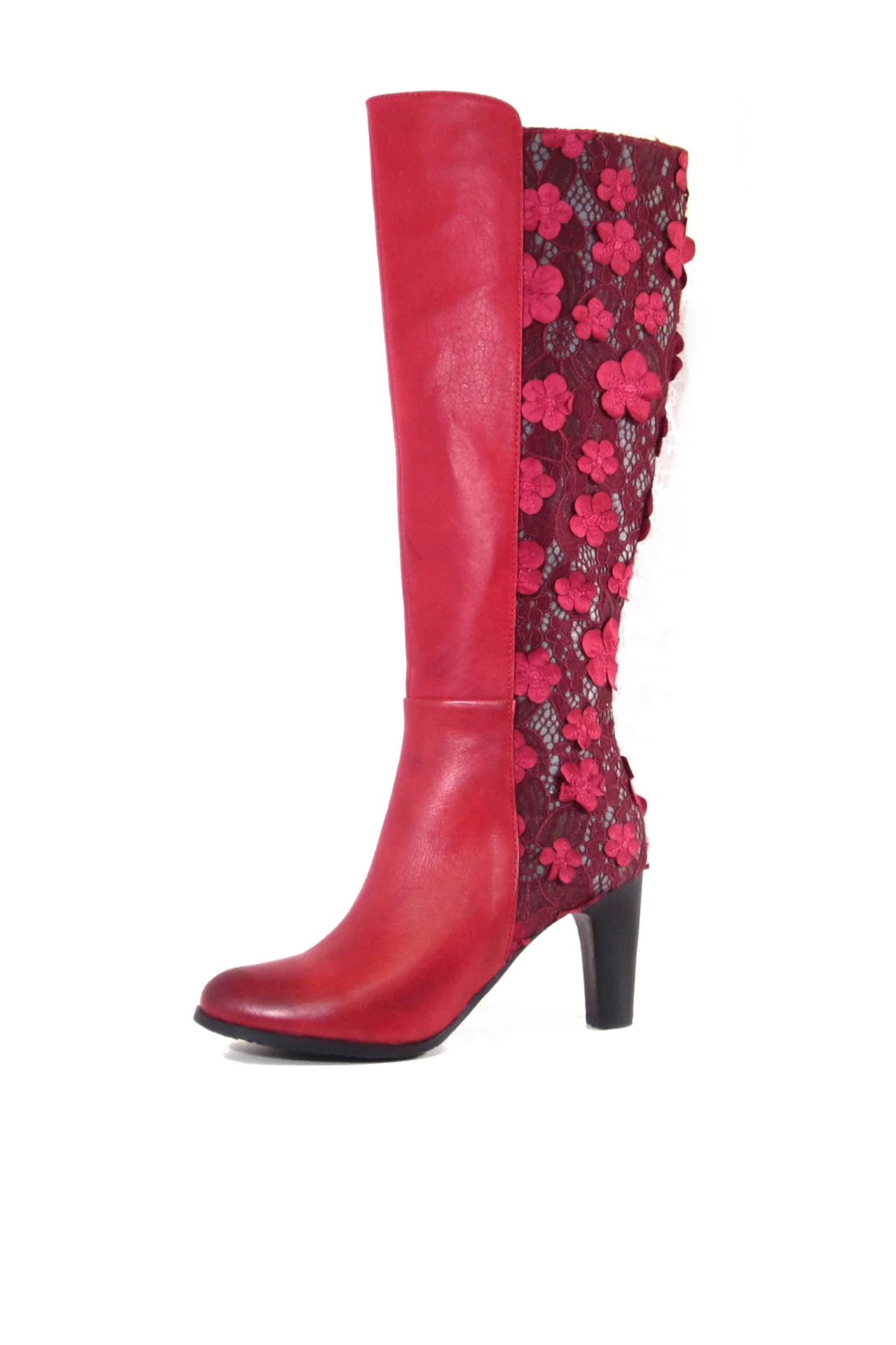 Geller Floral Lace Boots - Olabens