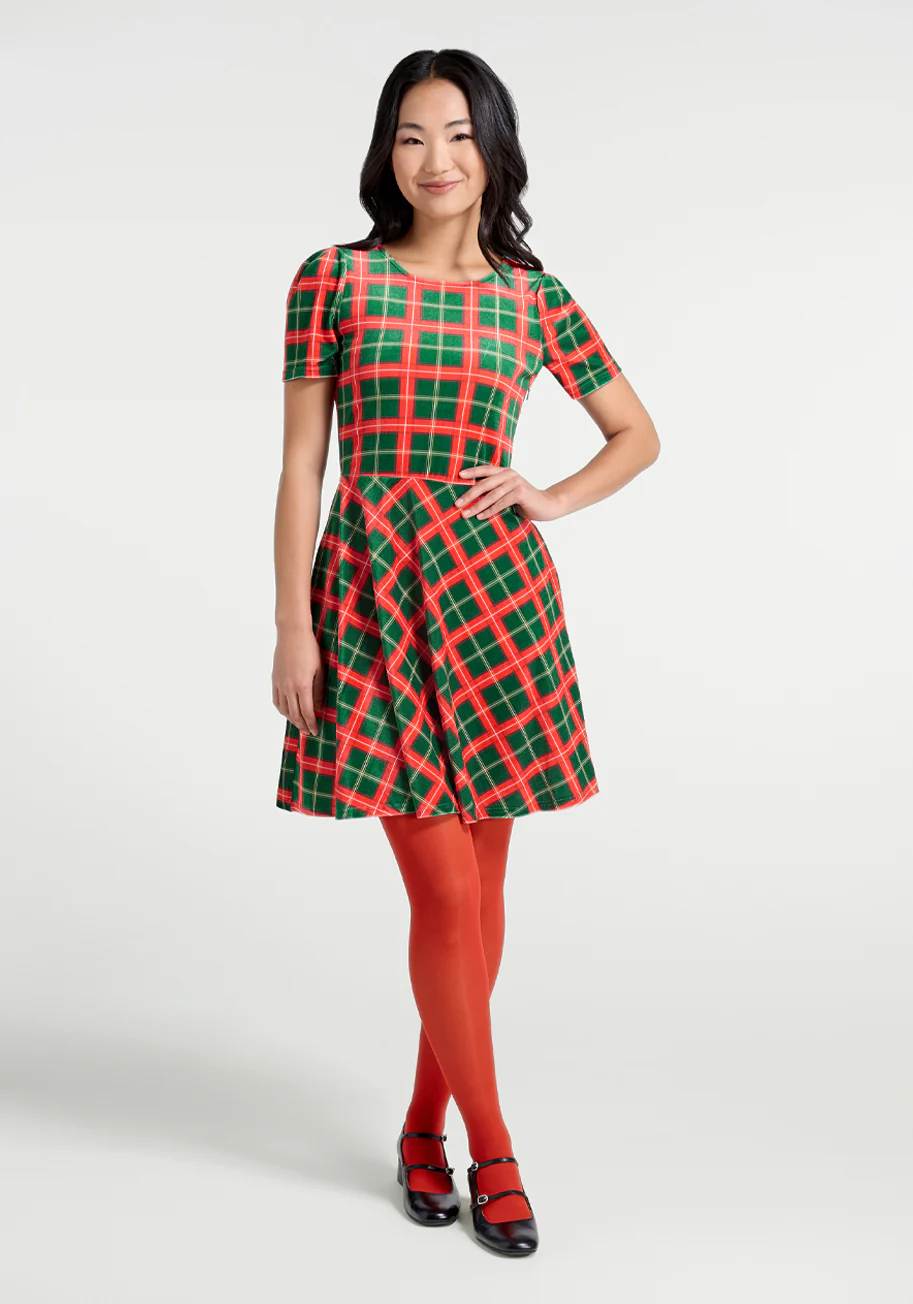 Party Favors Fit-and-Flare Dress - Olabens