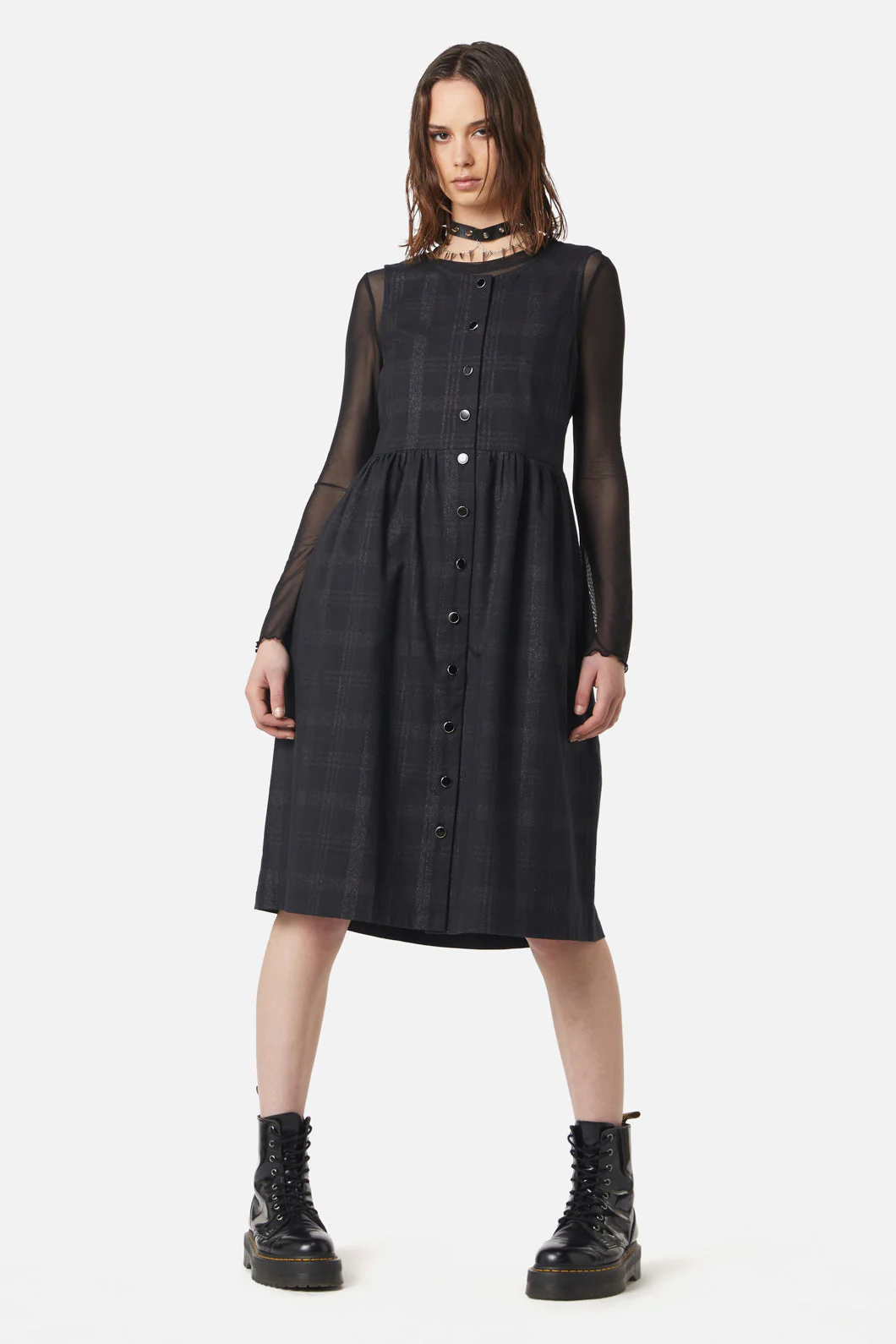 High Society Tartan Pinny Dress - Olabens