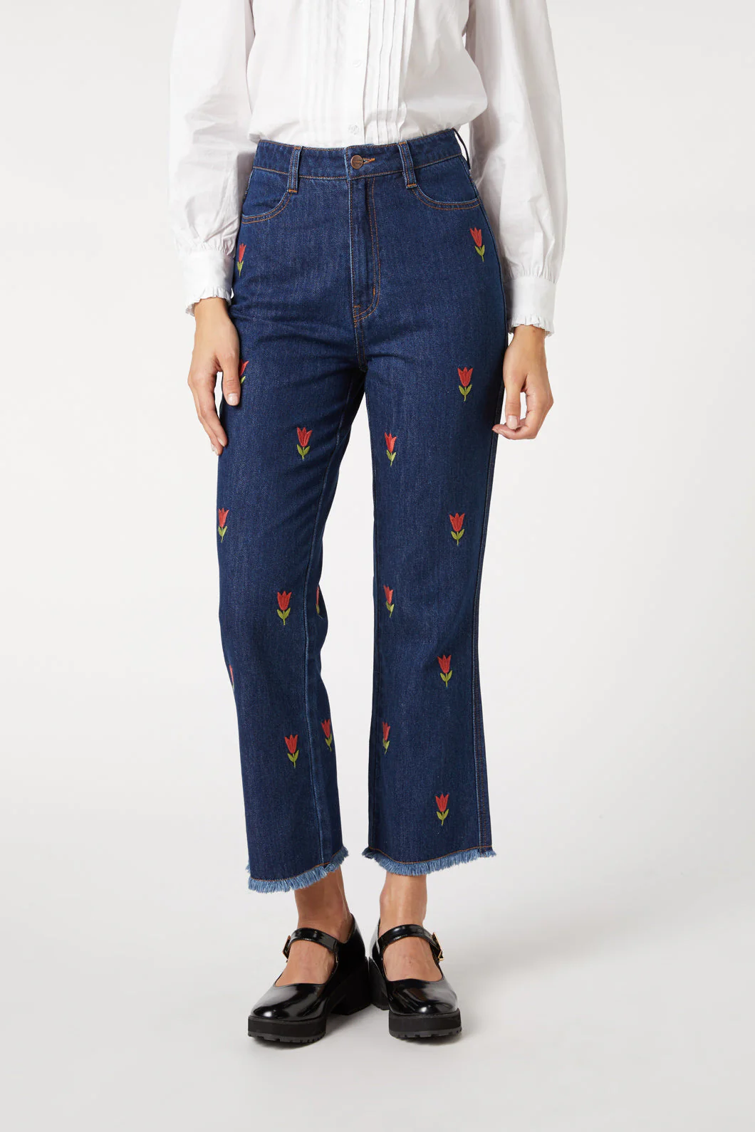 Tulip Embroidered Jean - Olabens