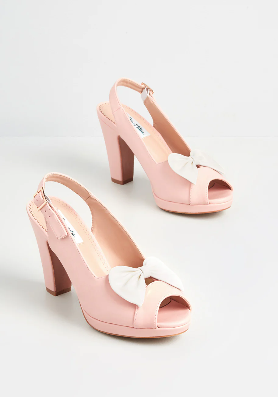 Lulu Hun x Collectif Little Bow Pink Heel - Olabens