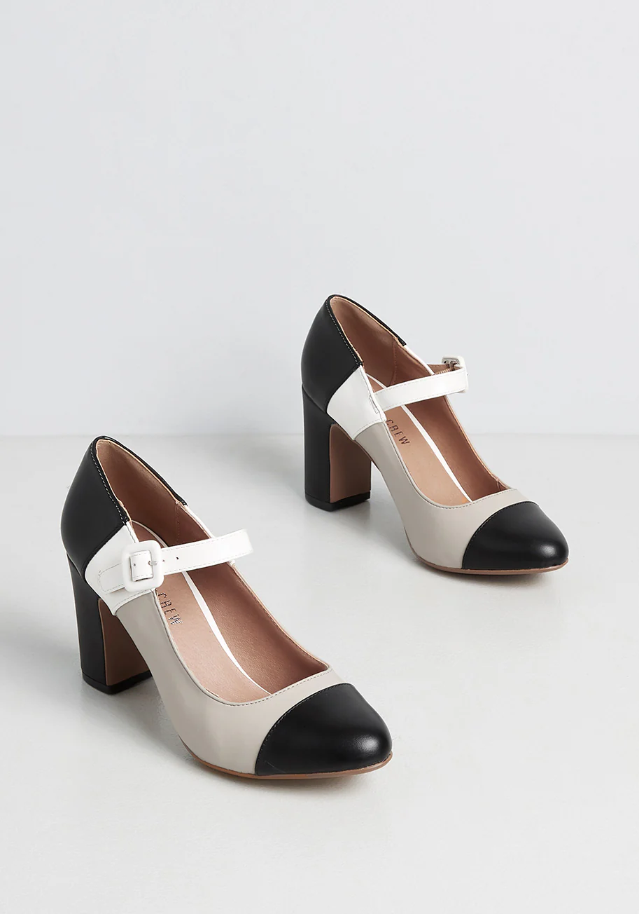 Colorblock Contessa Ankle Strap Heel - Olabens