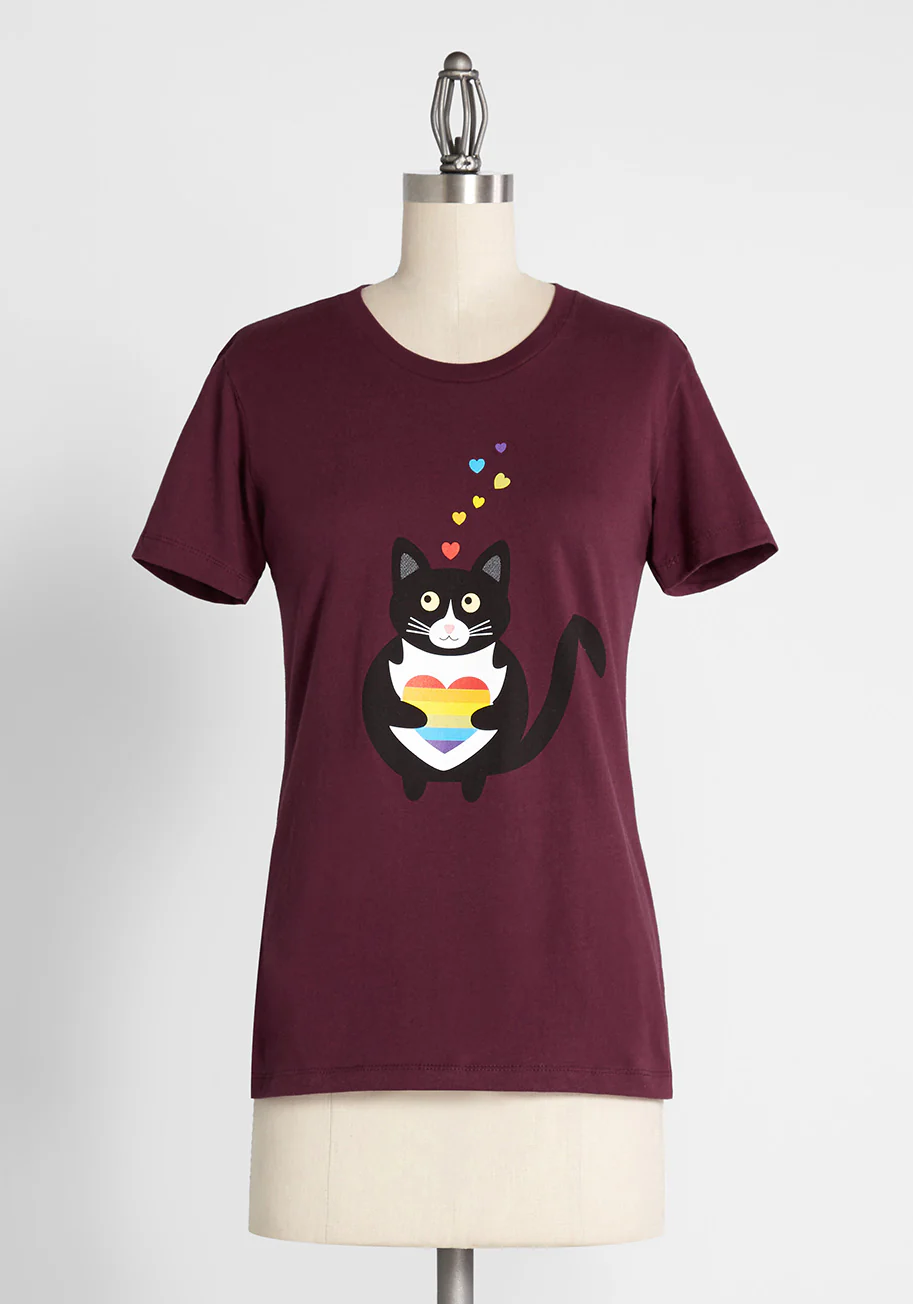 Love is Love Equali-Kitty Graphic Tee - Olabens