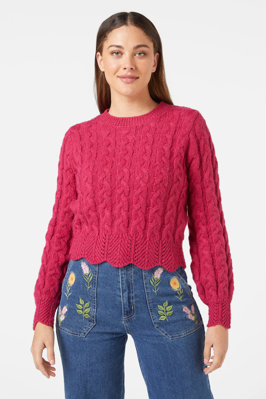 Sandy Sweater Raspberry - Olabens