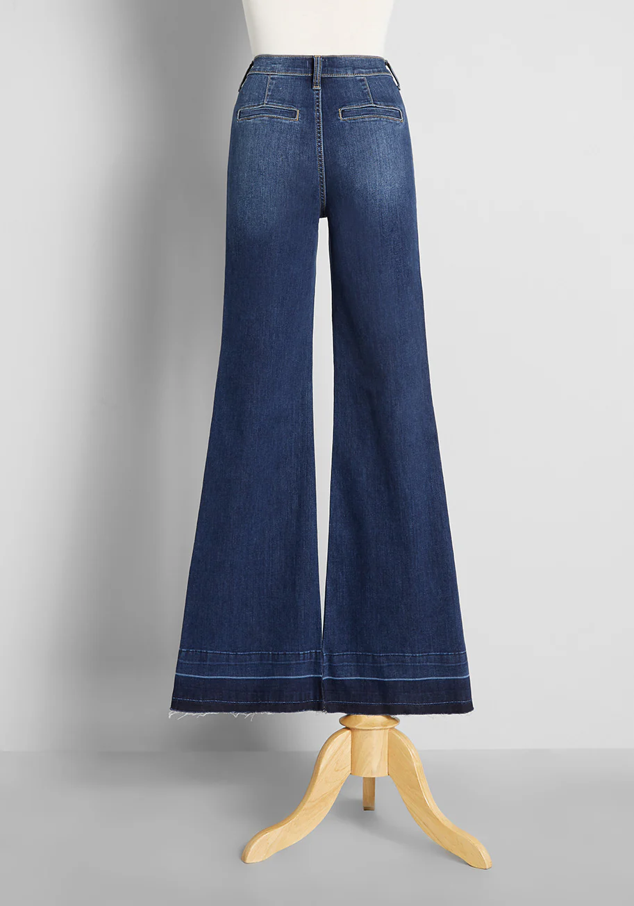 Never Let You Down Wide-Leg Jeans - Olabens