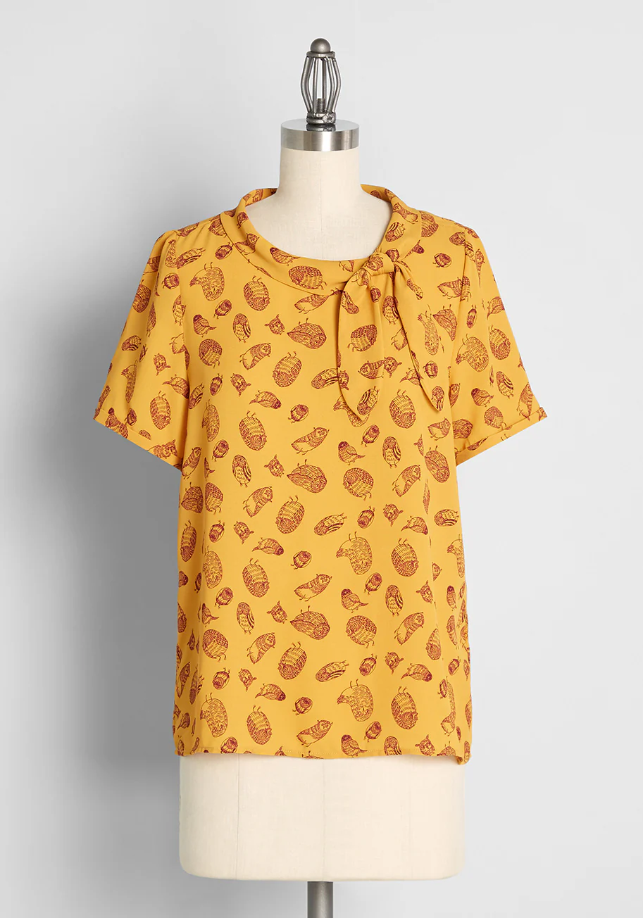 Always On My Mind Tie-Neck Blouse - Olabens