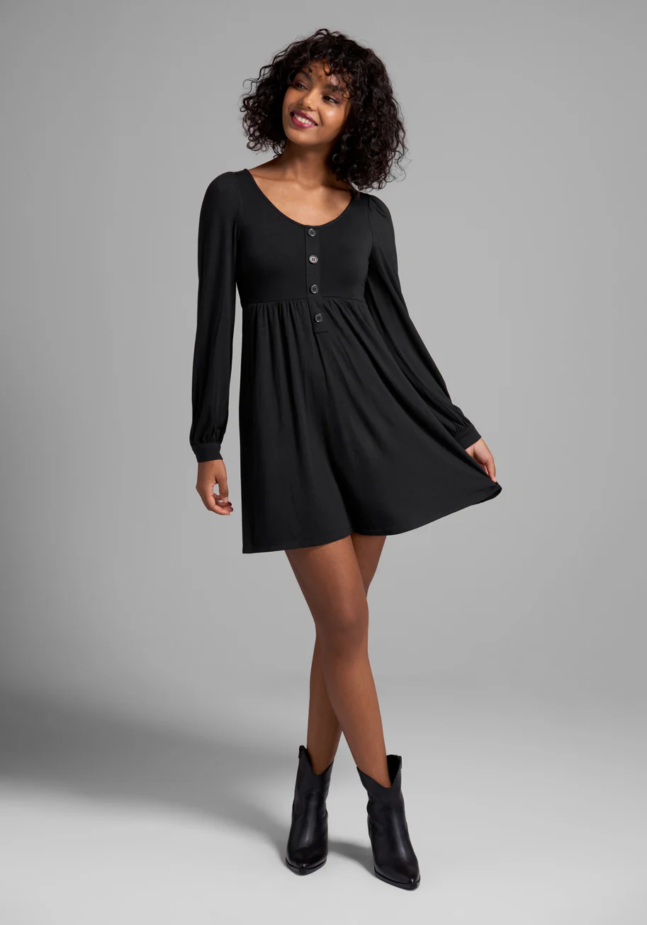 First Date, Can't Wait Babydoll Dress - Olabens