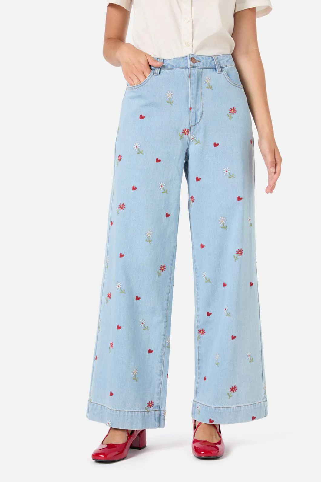 Ditsy Embroidered Jean - Olabens