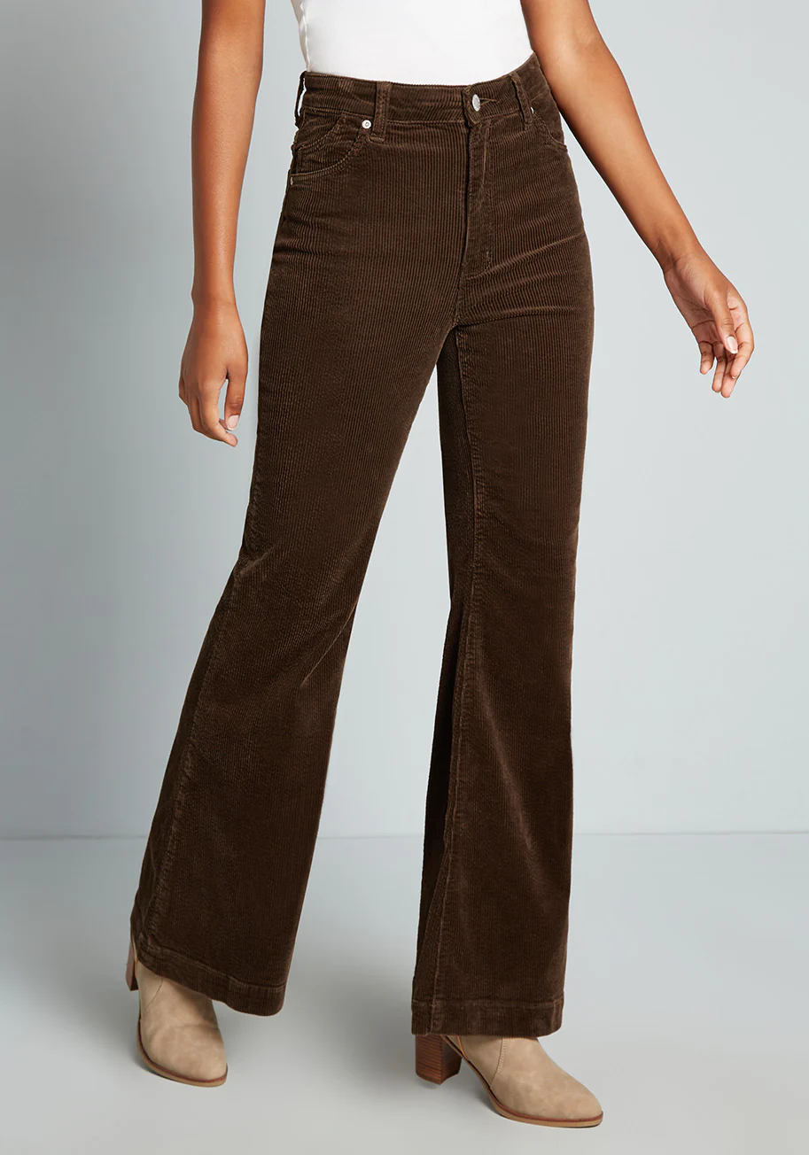 So Seventies Savvy Corduroy Flare Pants - Olabens