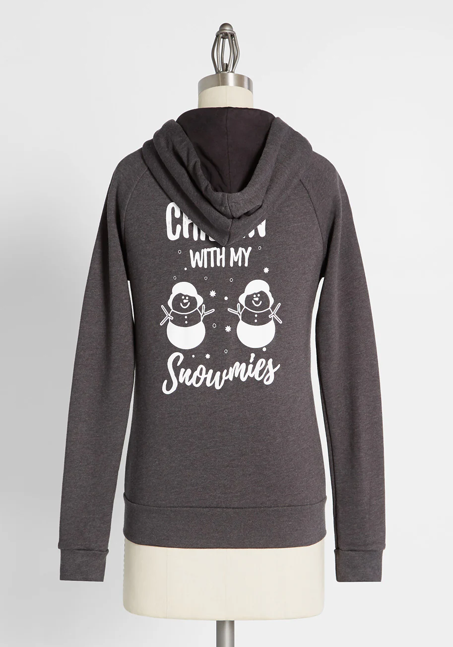 Chillin' With My Snomies Zip-Up Hoodie - Olabens