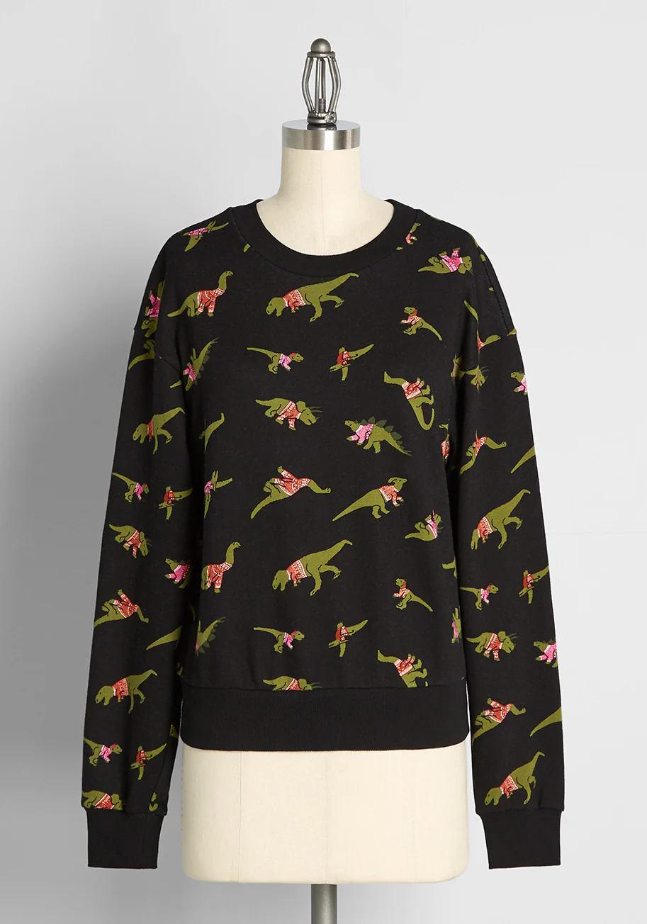 Dino-mite Holidays Graphic Sweatshirt - Olabens