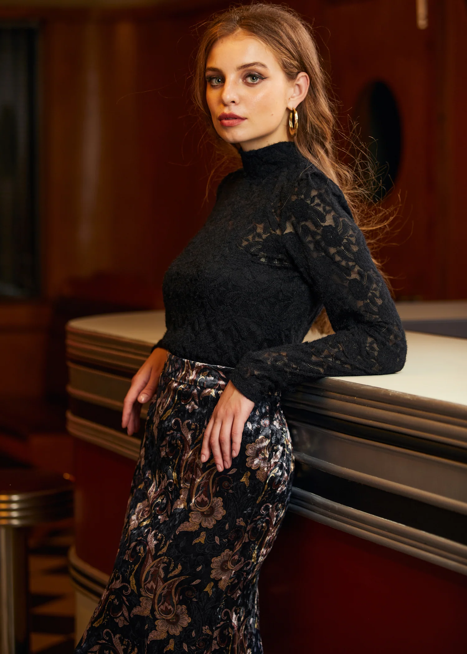 Cut to the Chase Puff Shoulder Mock Neck - Olabens