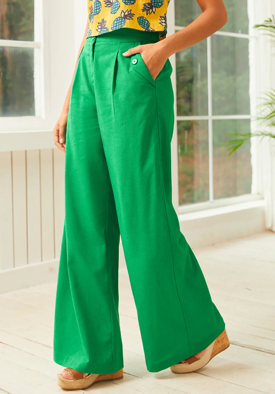 Lazy Afternoon Wide Leg Pants - Olabens