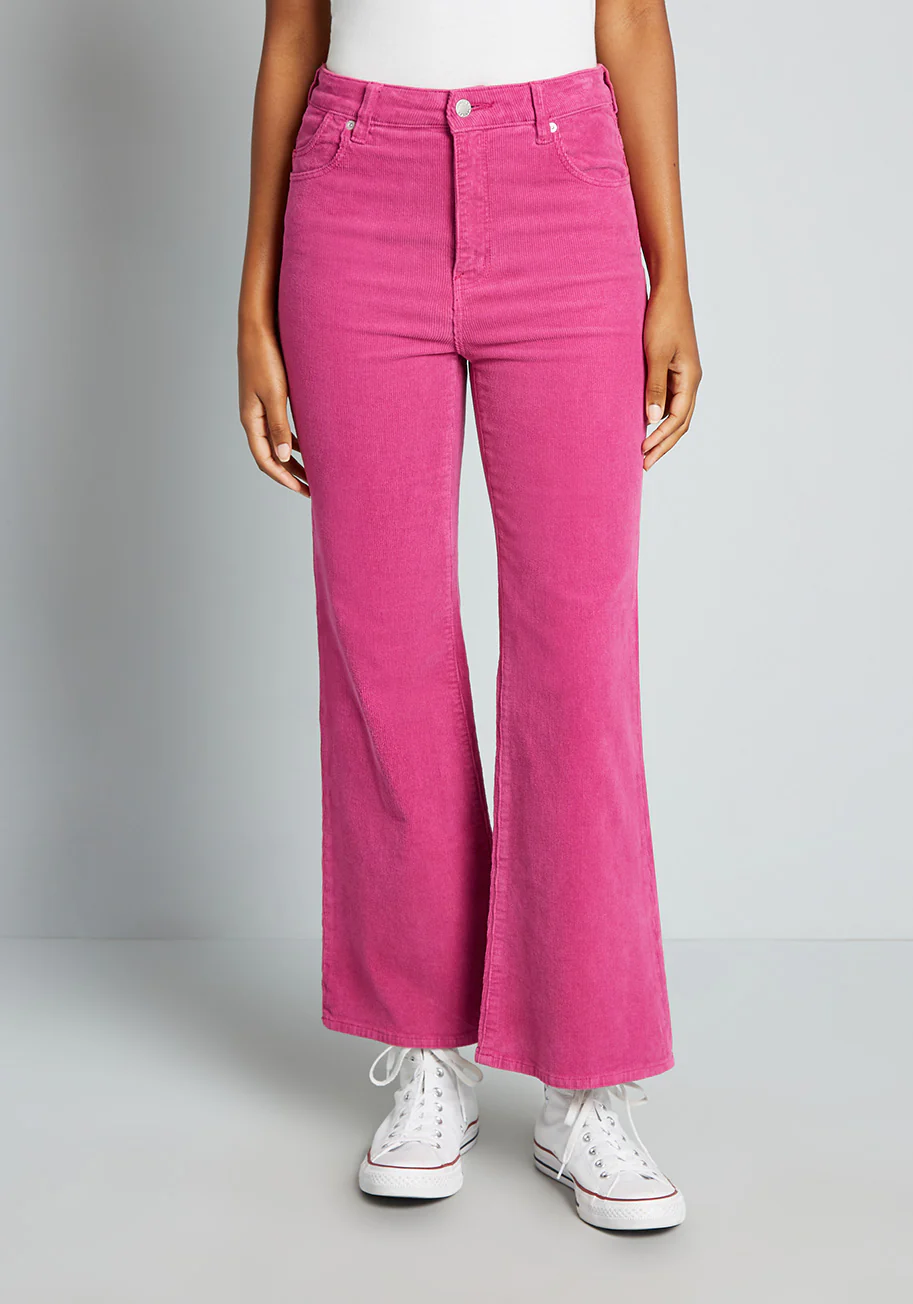 Walk The Sweet Talk Corduroy Cropped Pants - Olabens