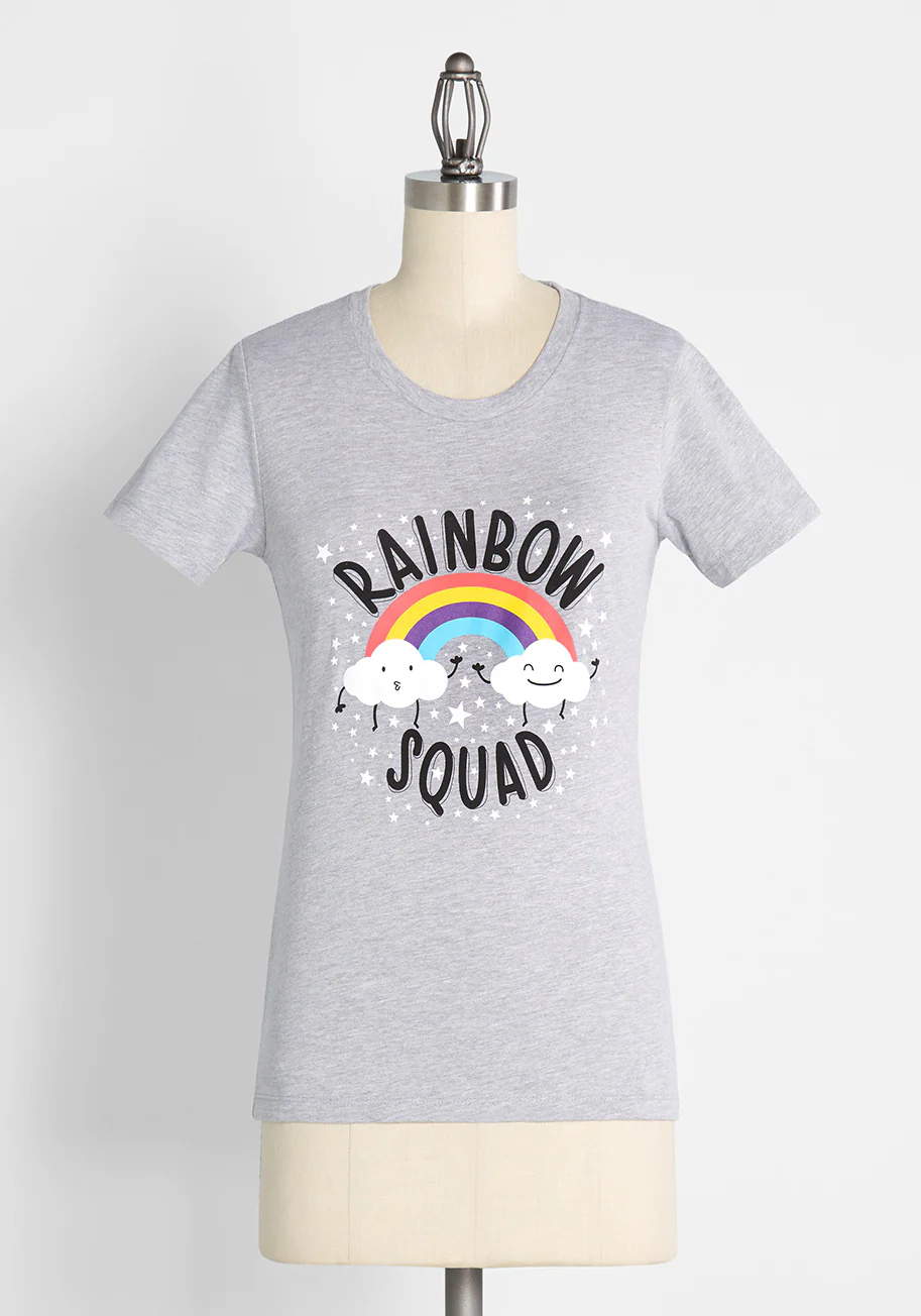 Rainbow Squad Goals Graphic Tee - Olabens