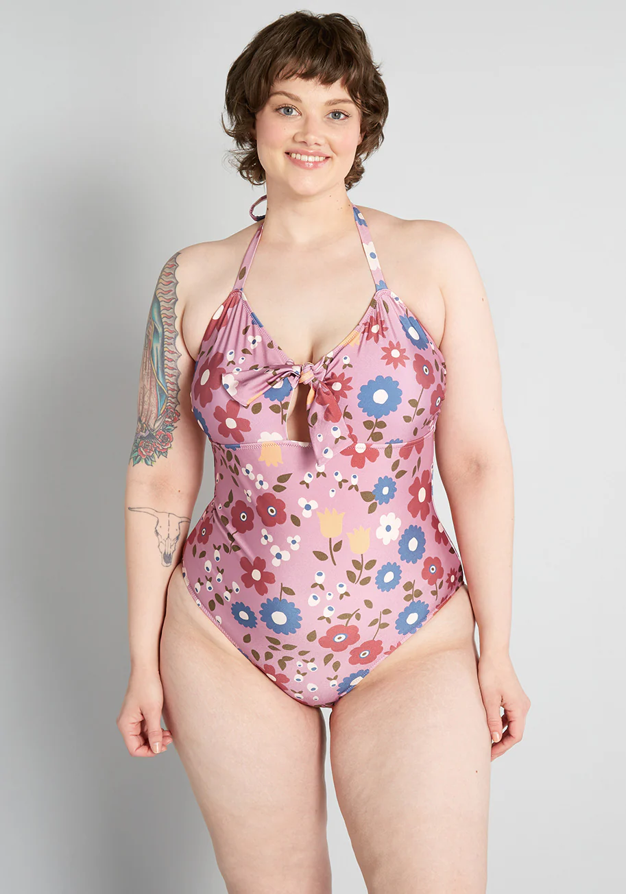 Isnyt x Princess Highway Tie-Front One-Piece Swimsuit - Olabens