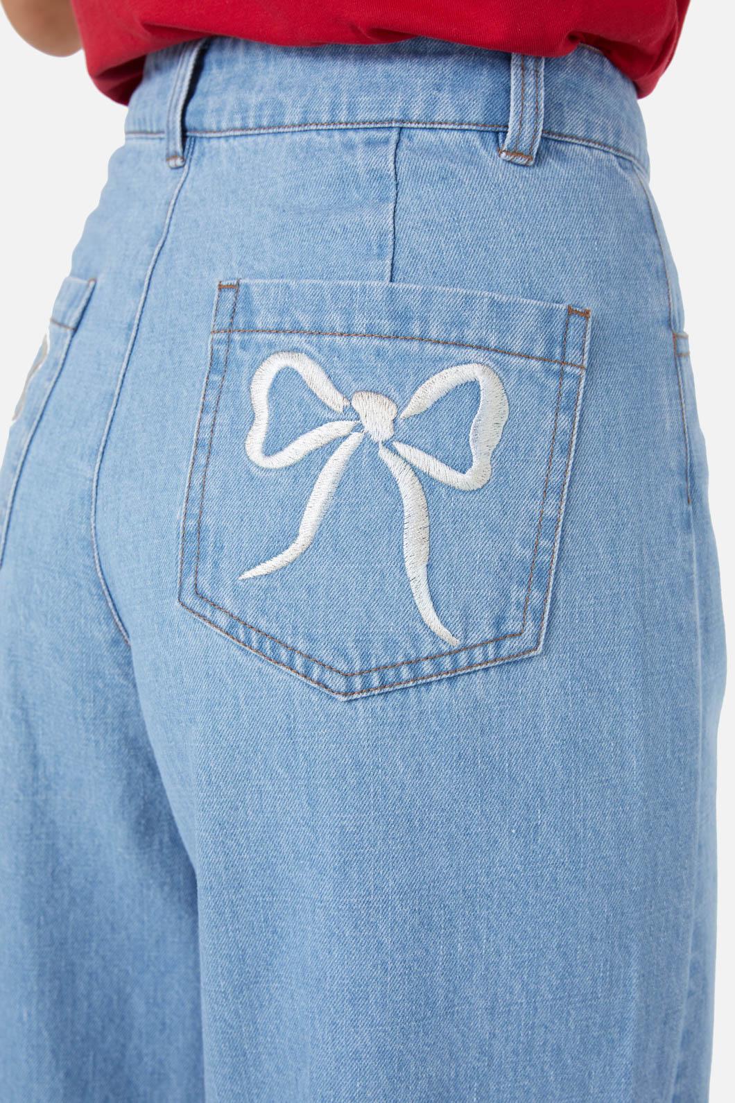 Beautiful Bows Embroidered Jean - Olabens