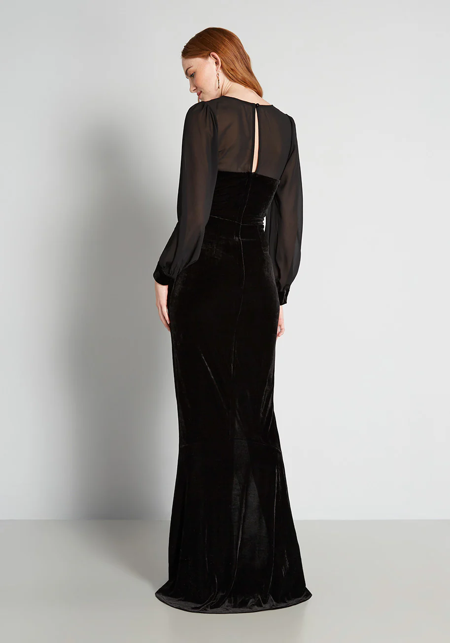 Morticia's Magnificence Maxi Dress - Olabens