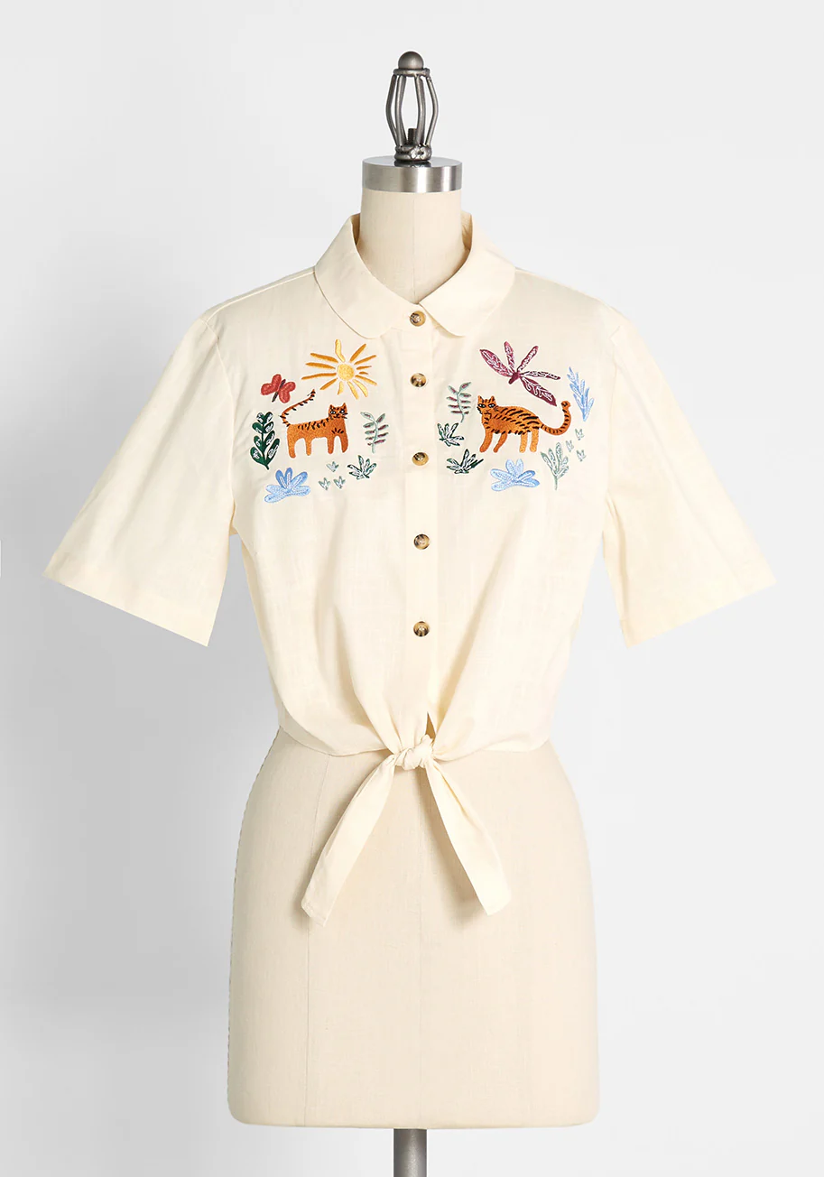 Safari Sun Chasers Tie-Waist Top - Olabens