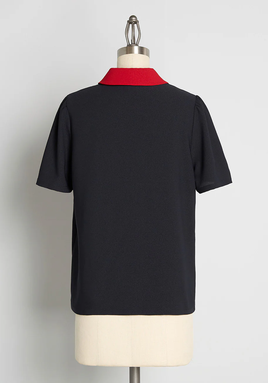 Positive First Impressions Tie-Neck Blouse - Olabens