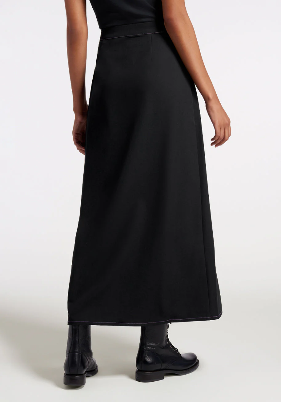Split Decision Midi Skirt - Olabens