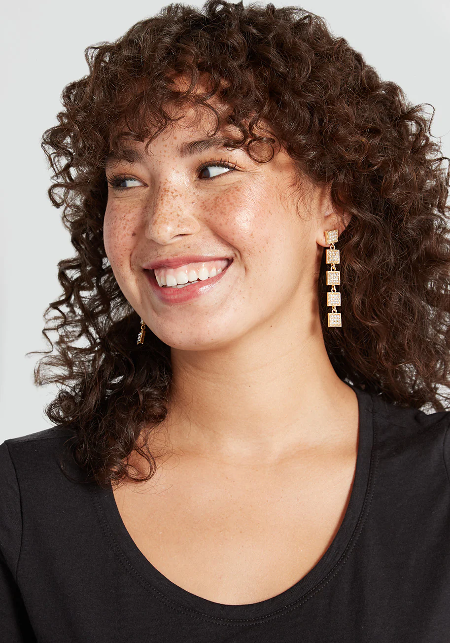 Style Squared Dangle Earrings - Olabens