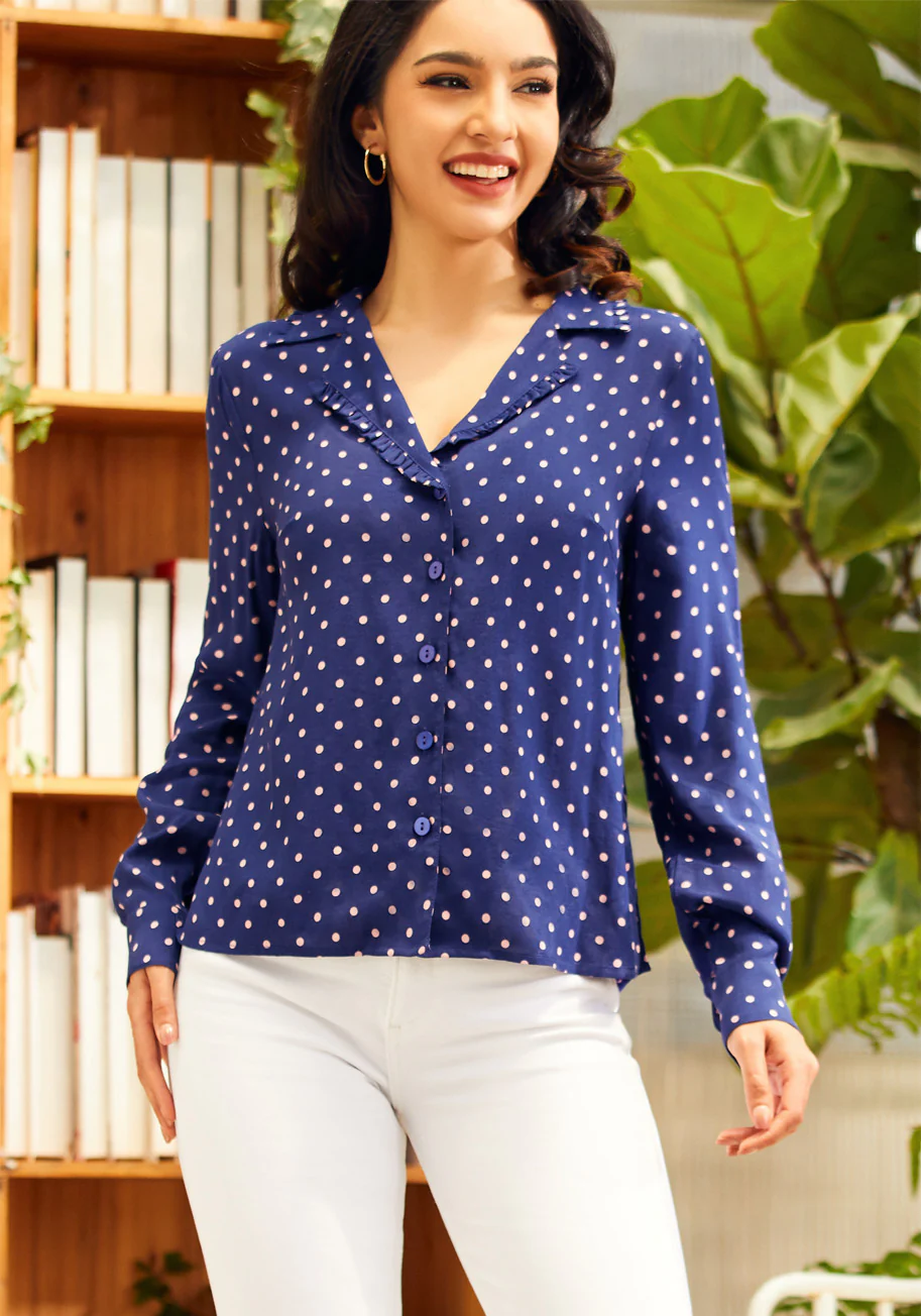 Starlet Power Button-Down Top - Olabens