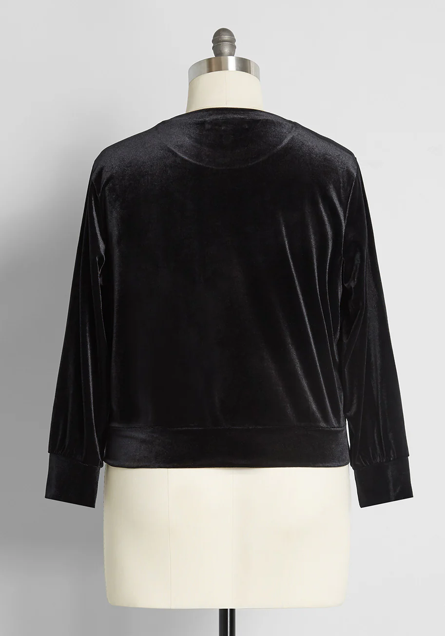 Touch and Go Velour Pullover Sweatshirt - Olabens