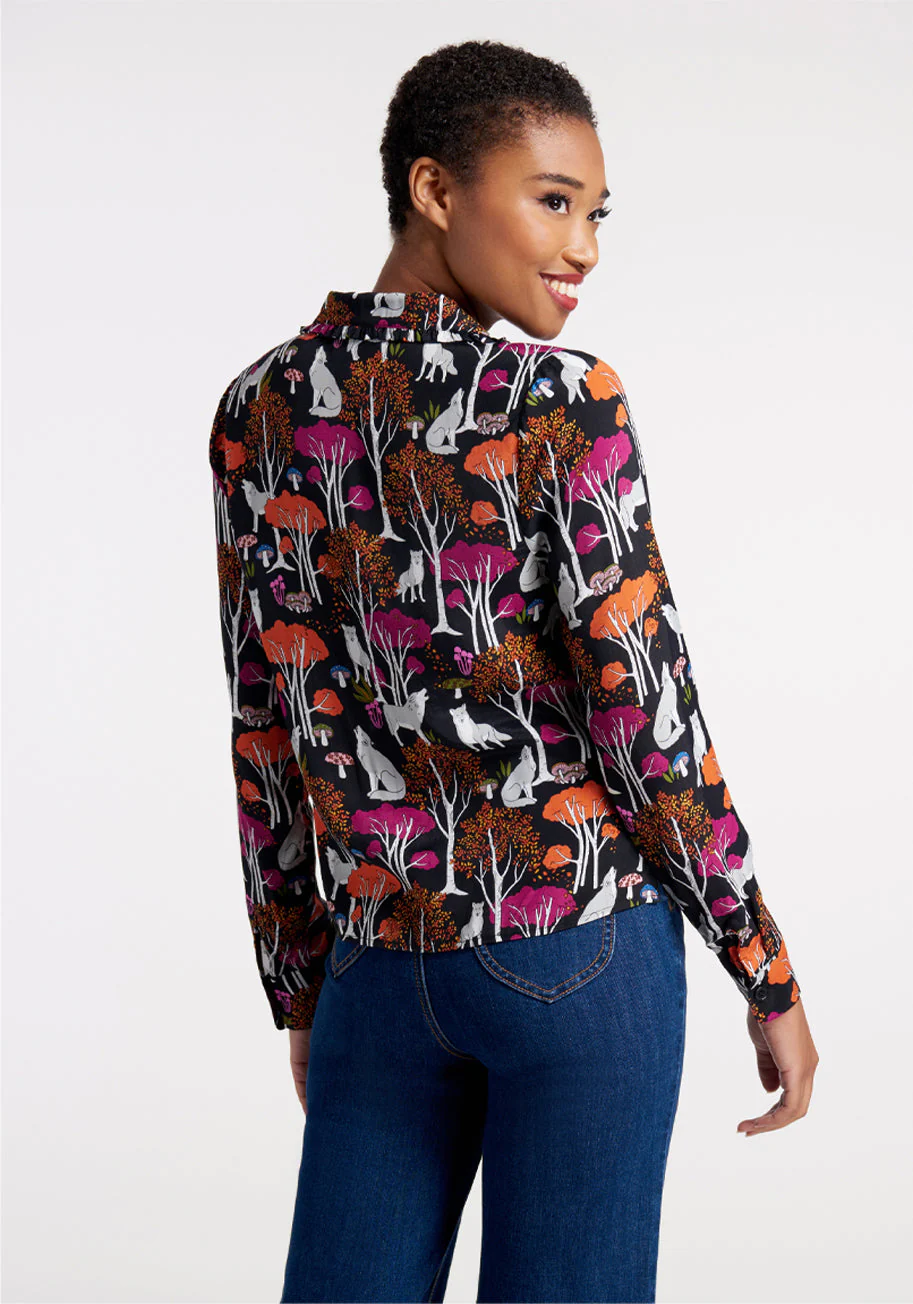 Starlet Power Button-Down Top - Olabens