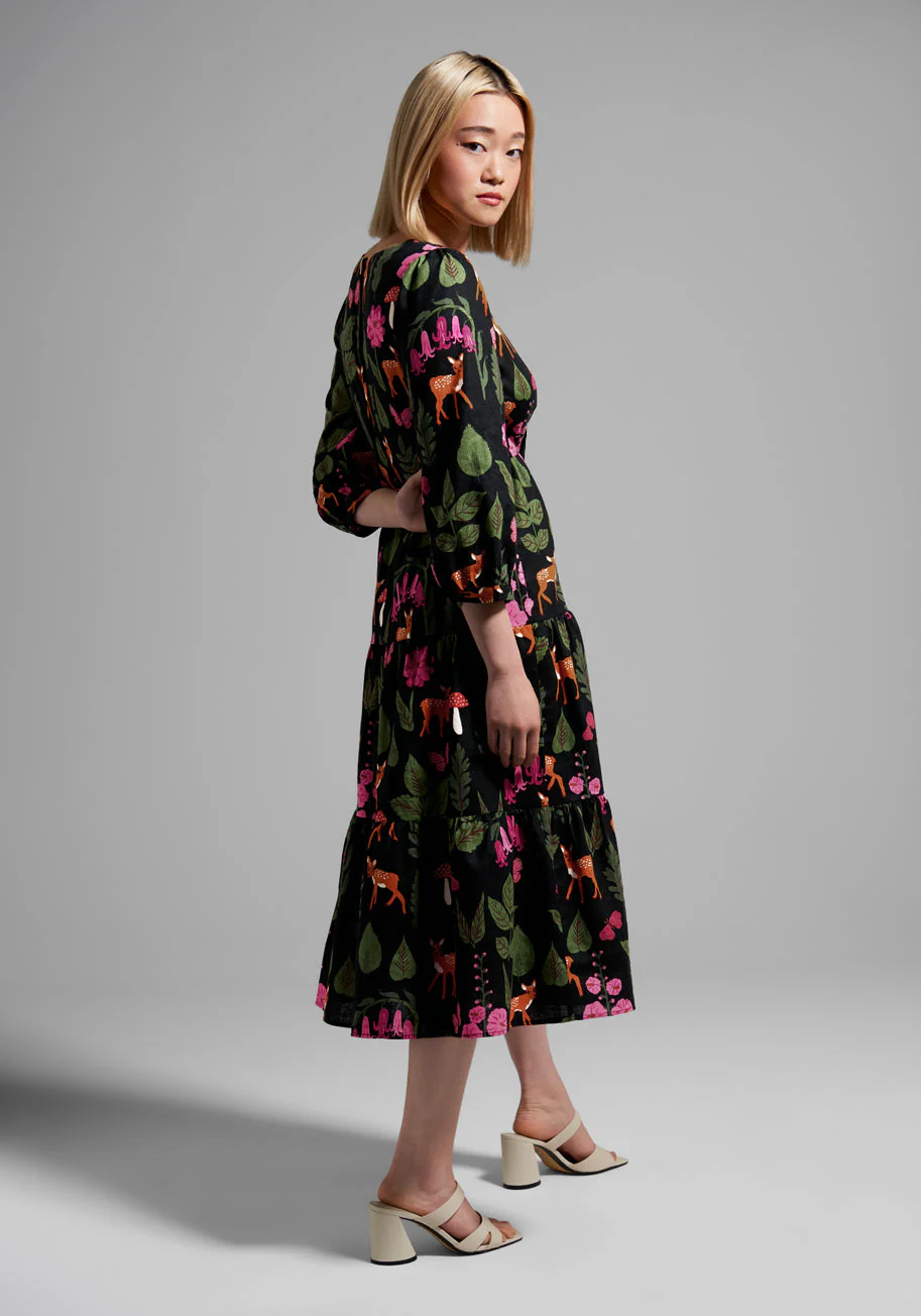 So Deer to Me Midi Dress - Olabens