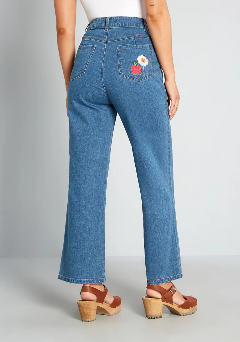 Splash of Nature Wide-Leg Jeans - Olabens
