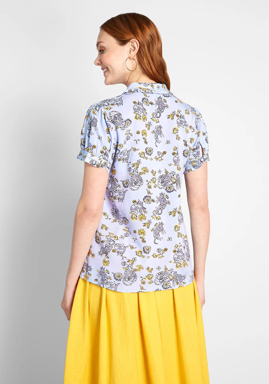 Thoroughly Ladylike Short Sleeve Top - Olabens