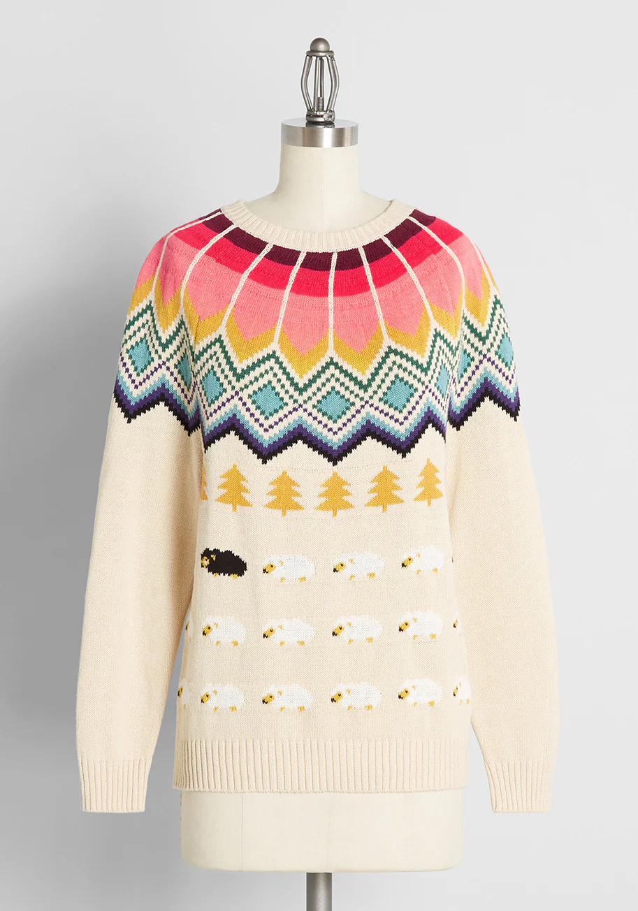 Baby Don't 'Herd' Me Fair Isle Sweater - Olabens