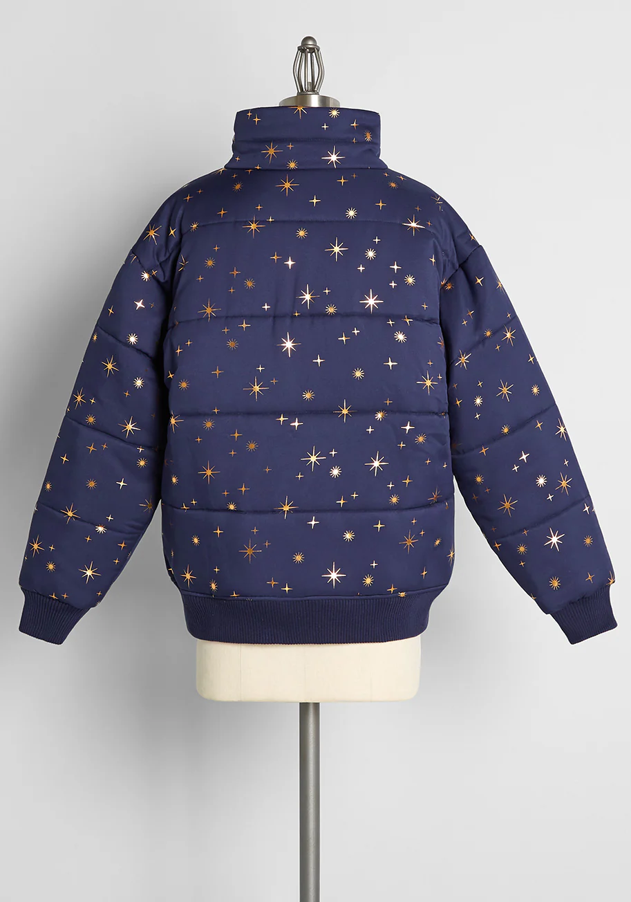 Stargazing, Oh-So Amazing Puffer Jacket - Olabens