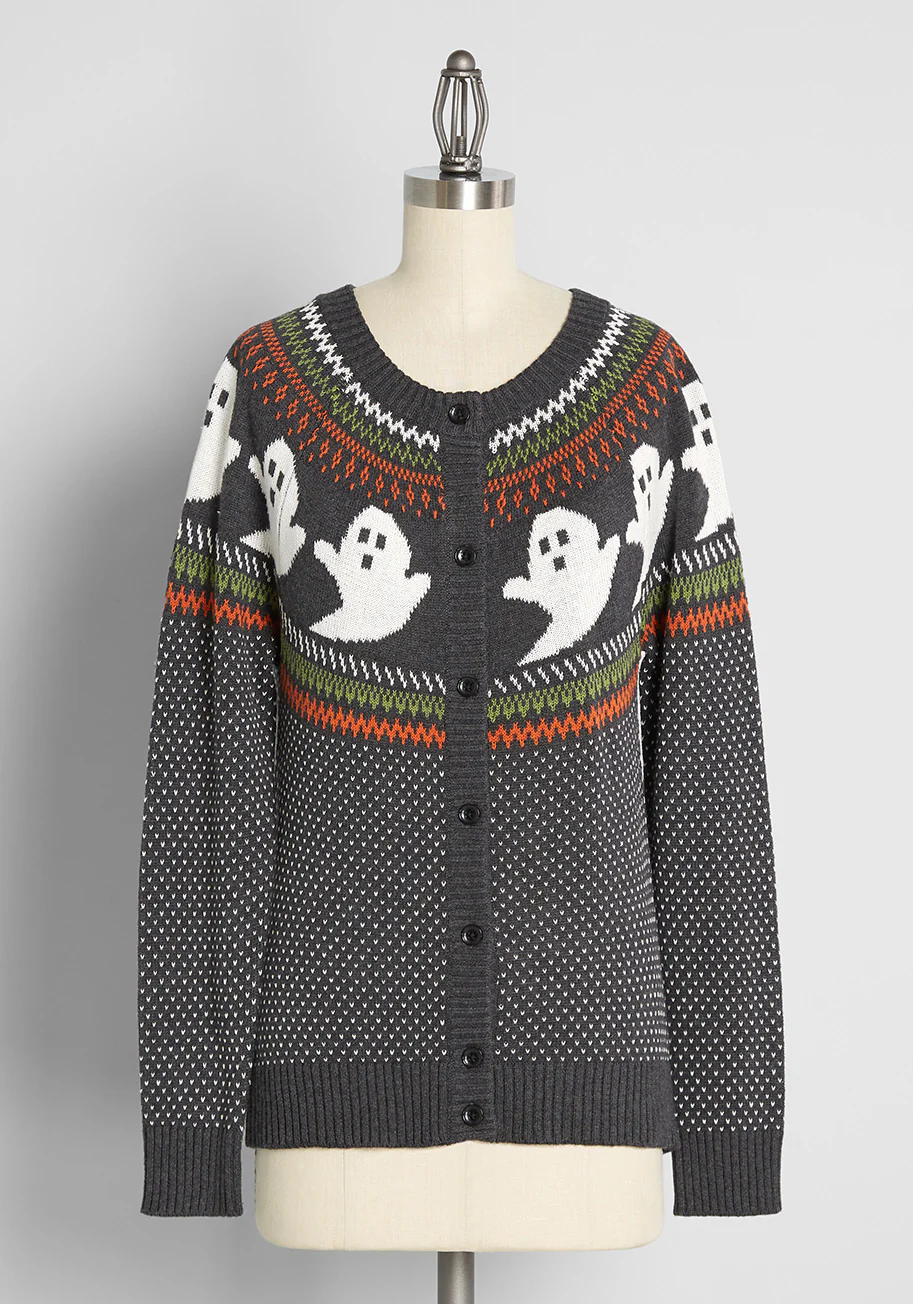 You've Been Ghosted Fair Isle Cardigan - Olabens