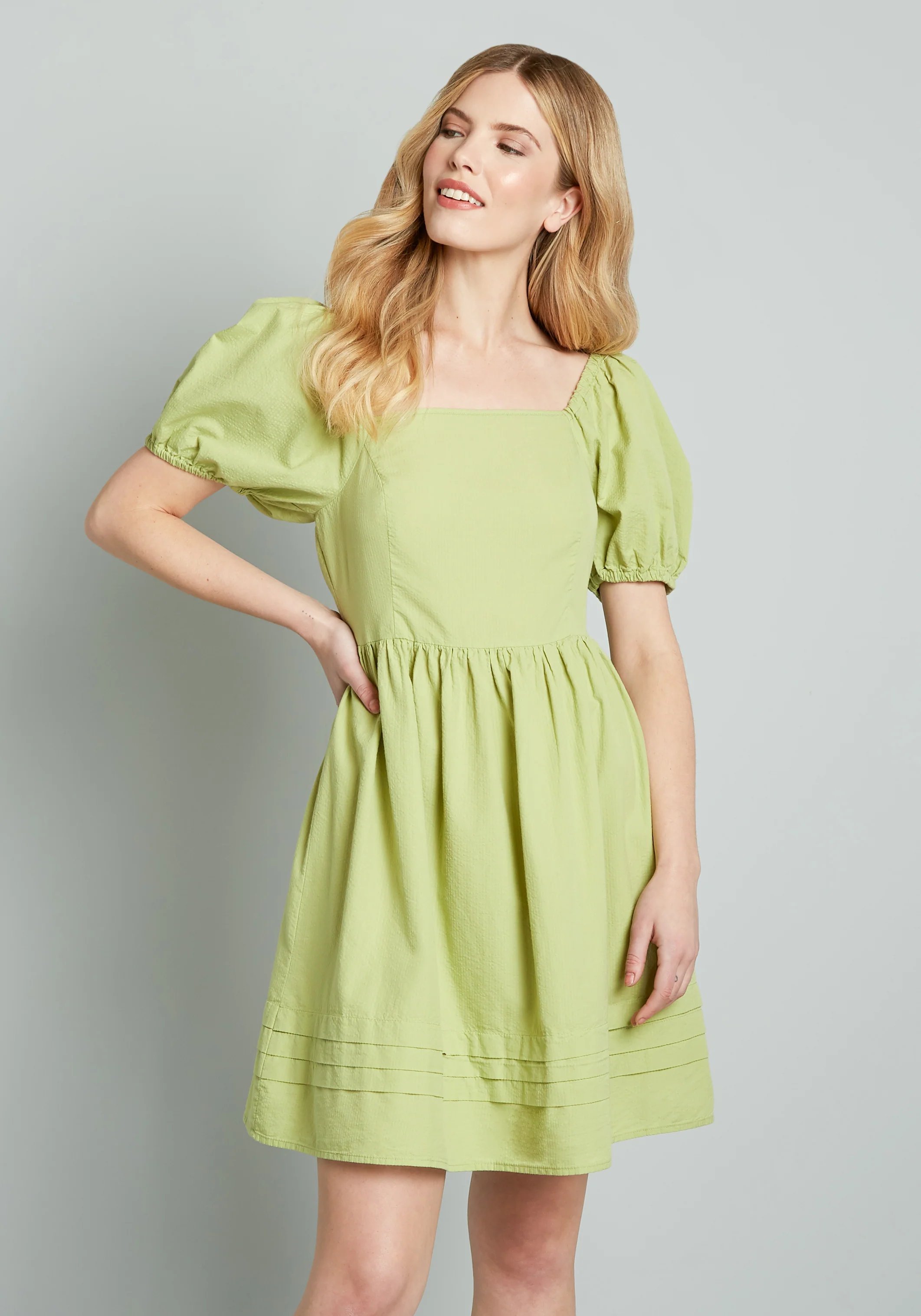 Spring At The Chance Babydoll Dress - Olabens