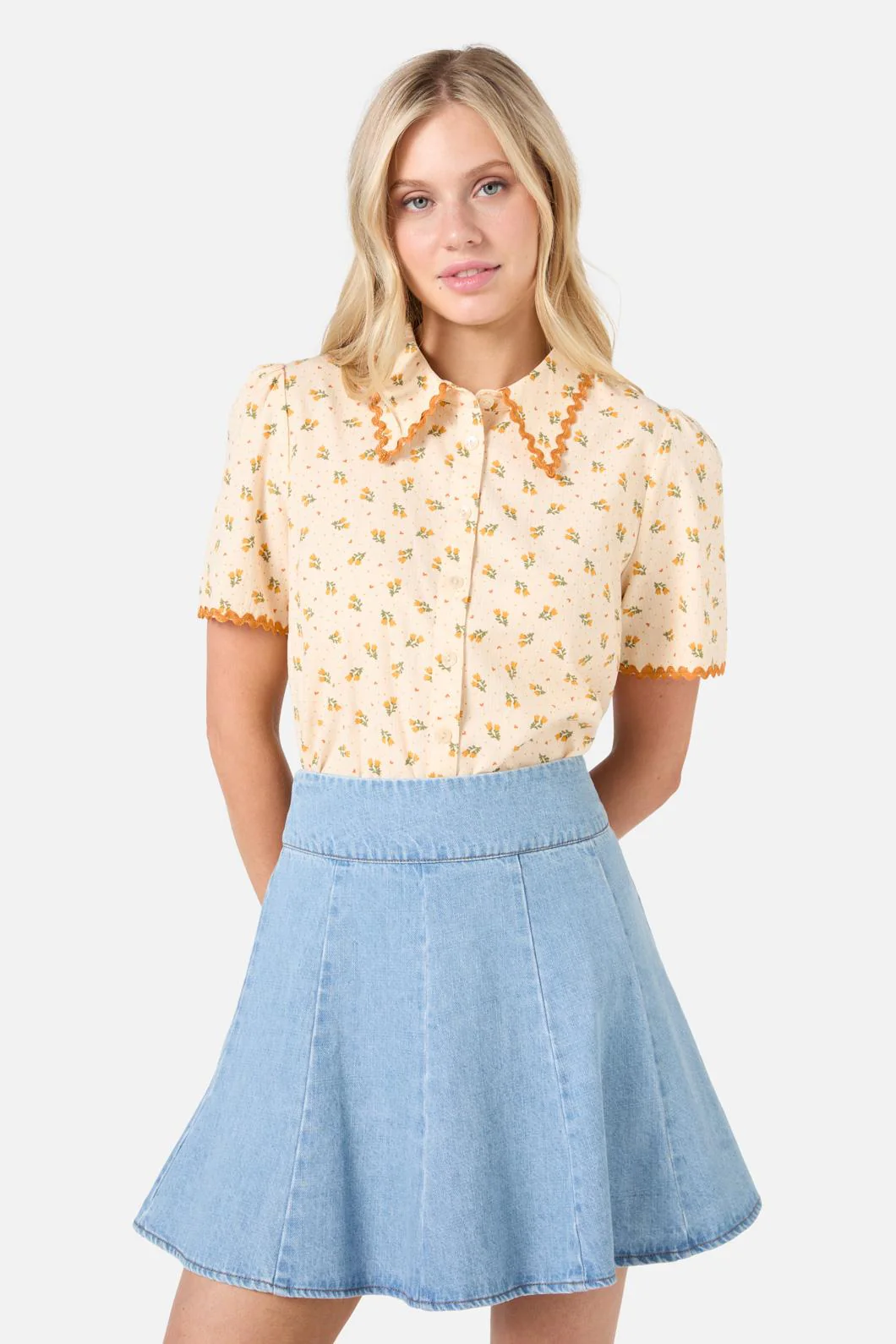 Holly Short Sleeve Blouse - Olabens