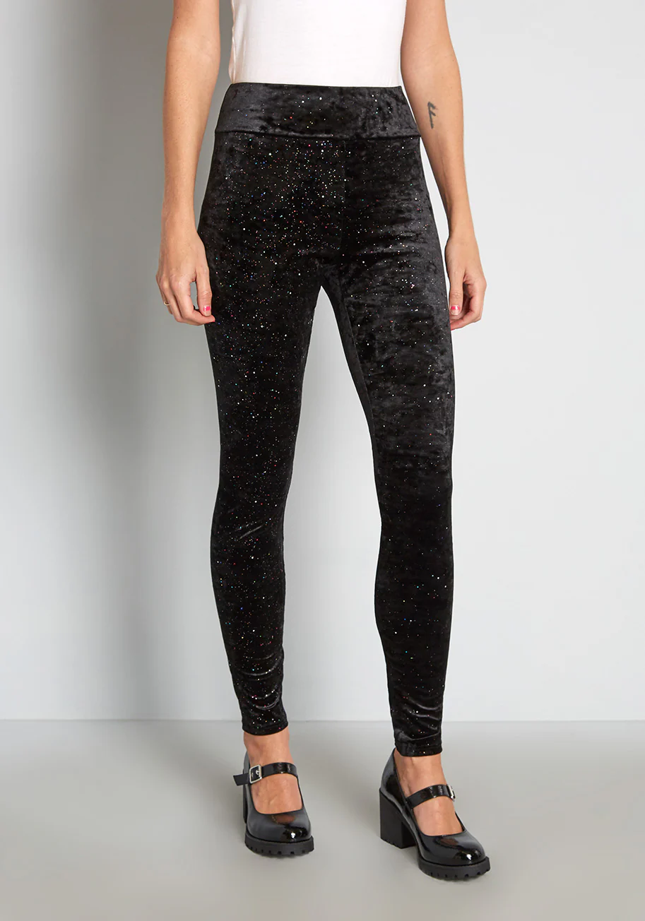 Diamond Sky Velvet Leggings - Olabens