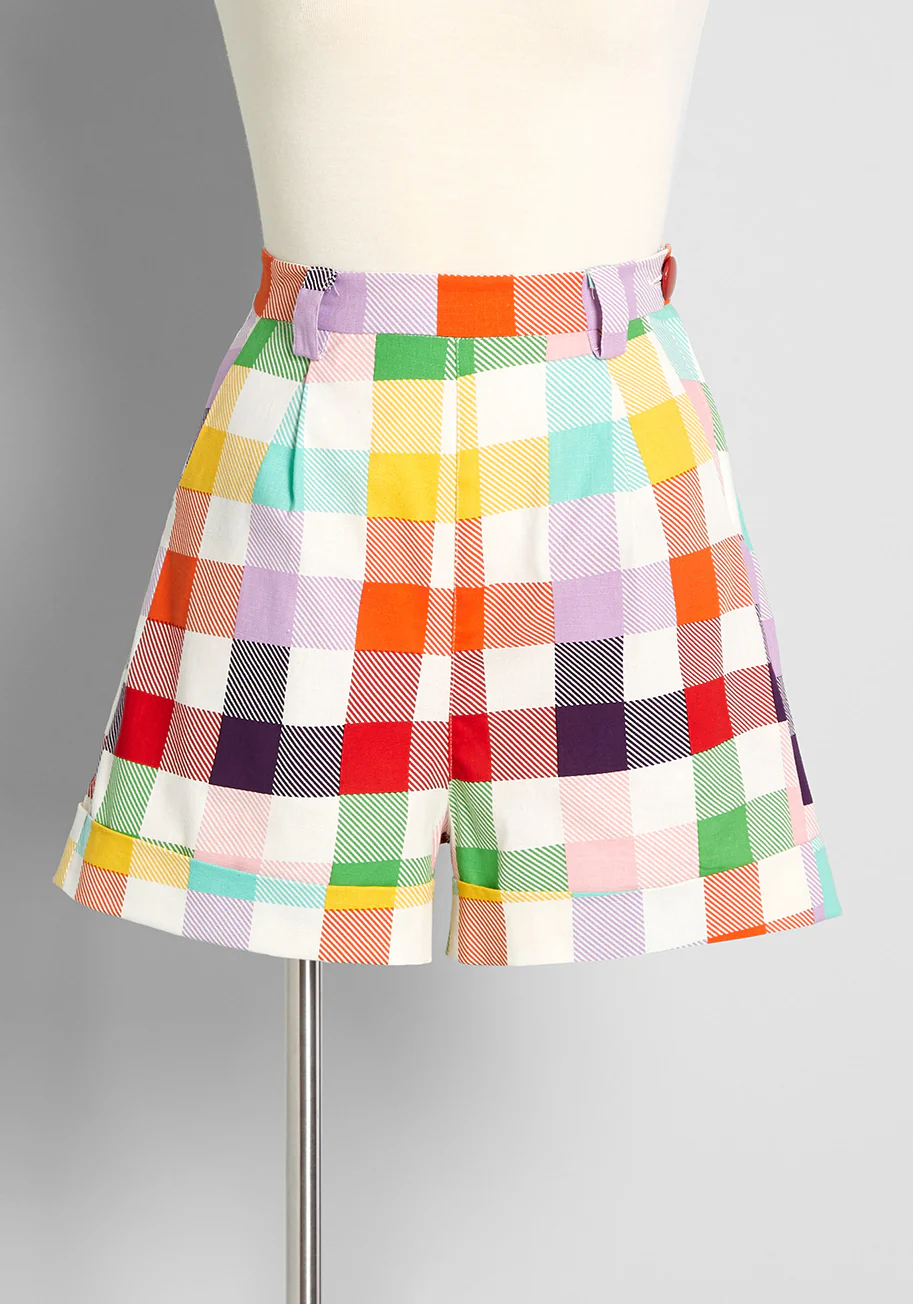 Party Picnic Gingham Shorts - Olabens