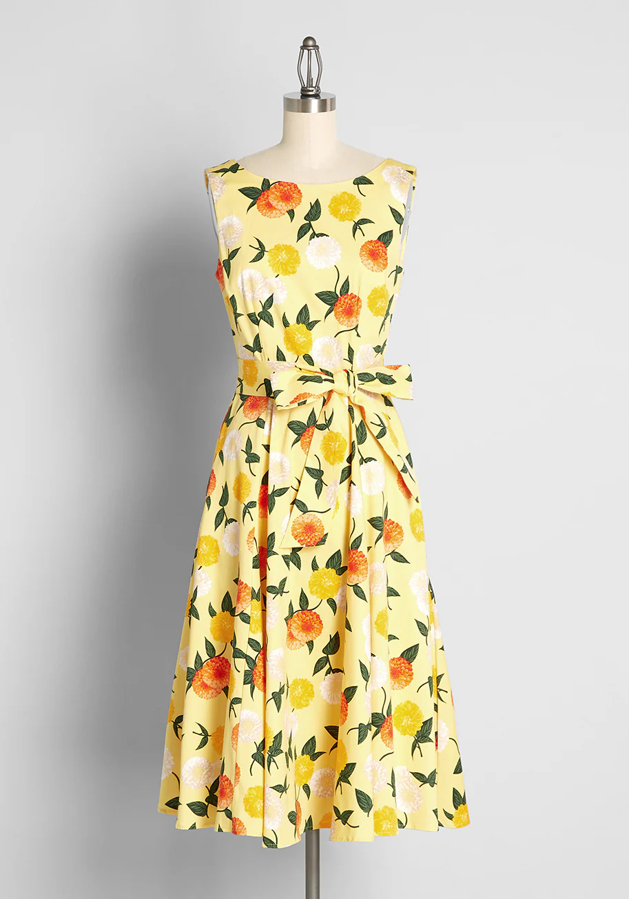 Marigold Medley Swing Dress - Olabens