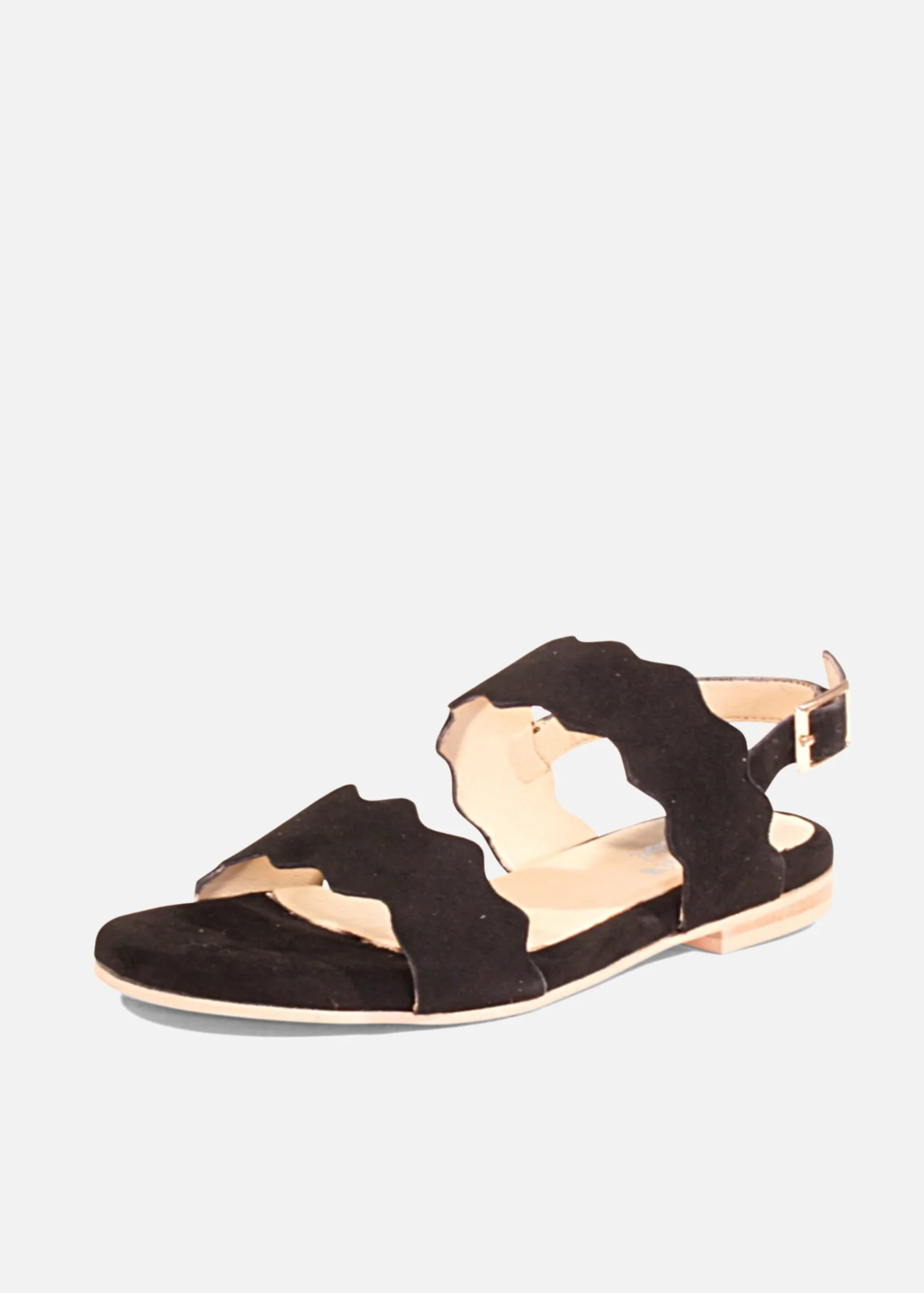 Jarden Suede Scallop Sandals - Olabens