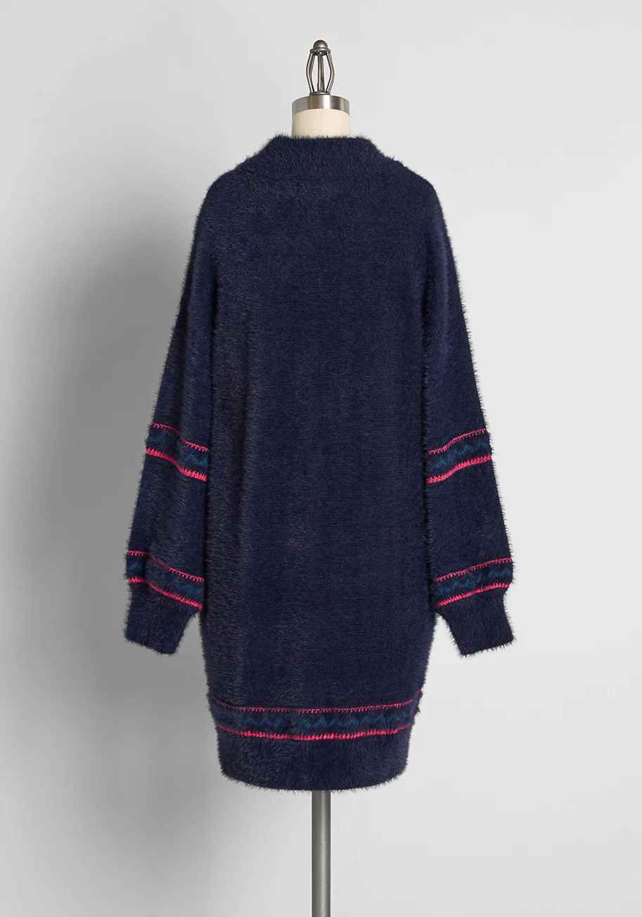 The Snuggle Is Real Fair Isle Sweater Dress - Olabens