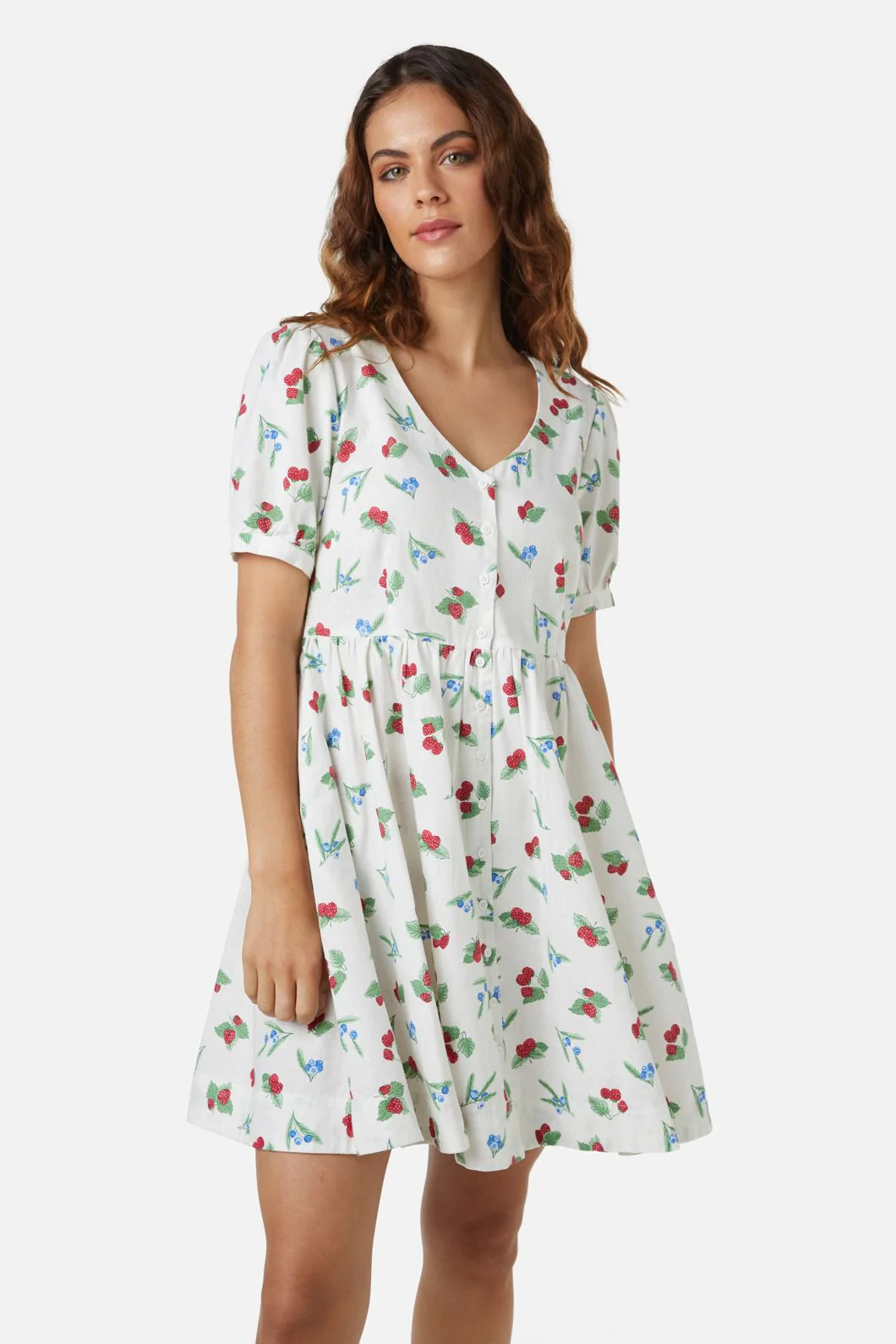 Berry Button Down Dress - Olabens